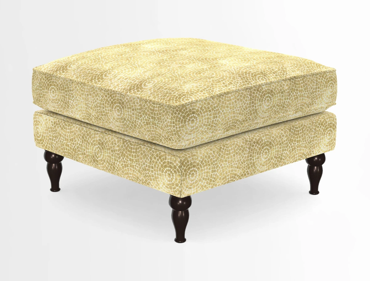 Cooksbridge Standard Footstool in Two Tone Plain Biscuit