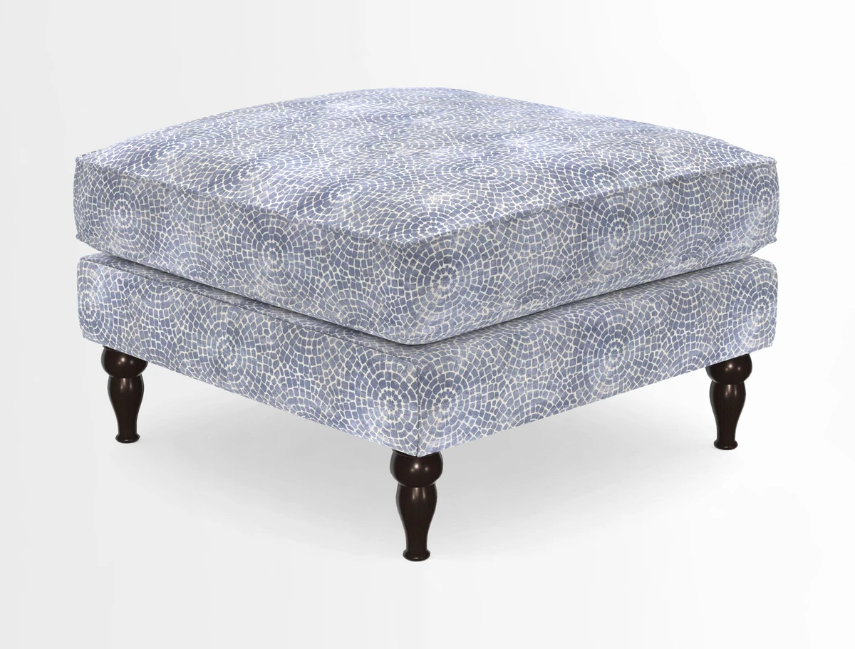Cooksbridge Standard Footstool in Two Tone Plain Biscuit