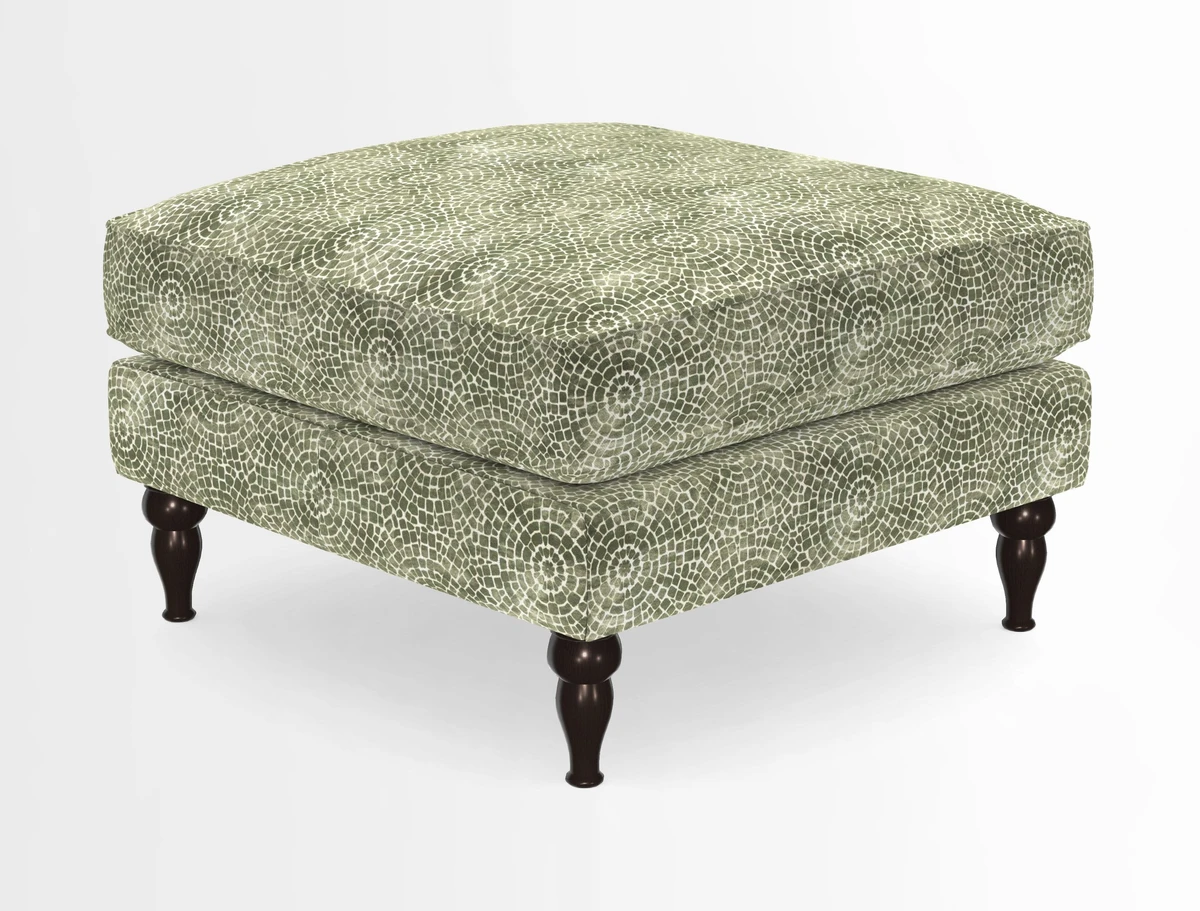 Cooksbridge Standard Footstool in Two Tone Plain Biscuit