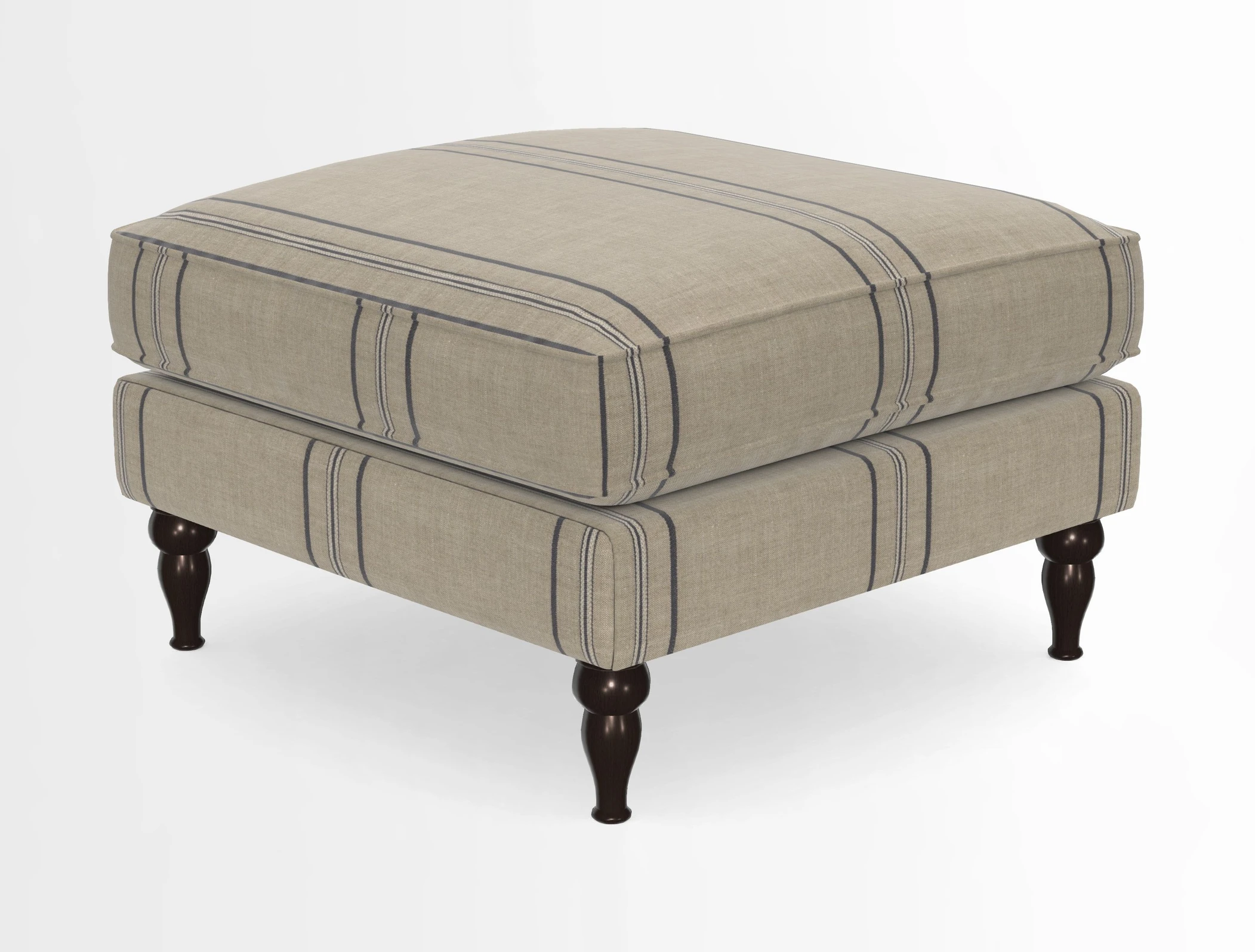 Cooksbridge Standard Footstool in Two Tone Plain Biscuit