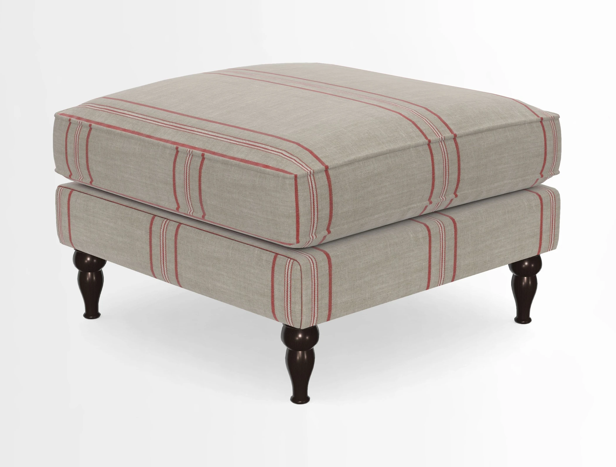Cooksbridge Standard Footstool in Two Tone Plain Biscuit