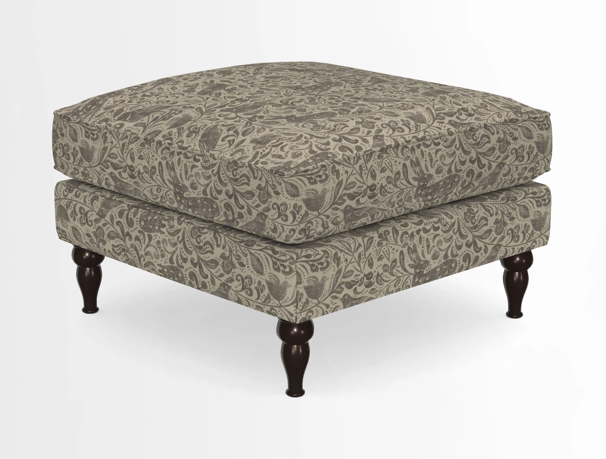 Cooksbridge Standard Footstool in Two Tone Plain Biscuit