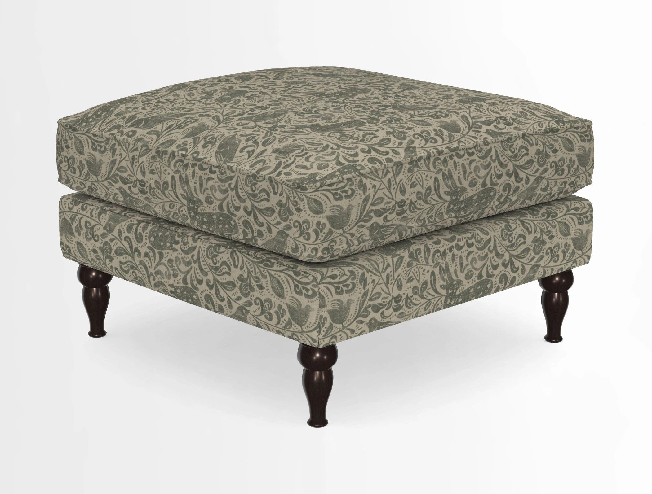 Cooksbridge Standard Footstool in Two Tone Plain Biscuit
