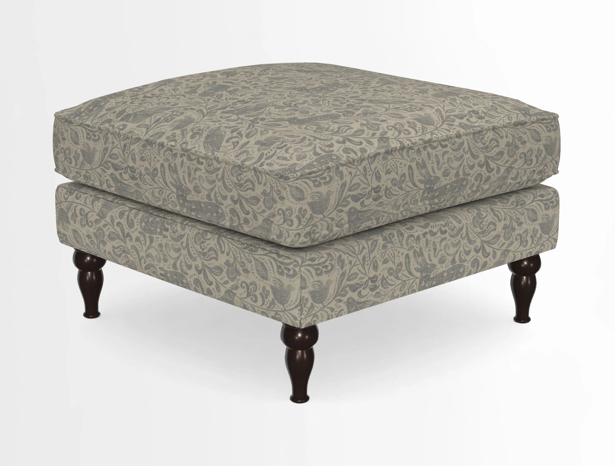 Cooksbridge Standard Footstool in Two Tone Plain Biscuit
