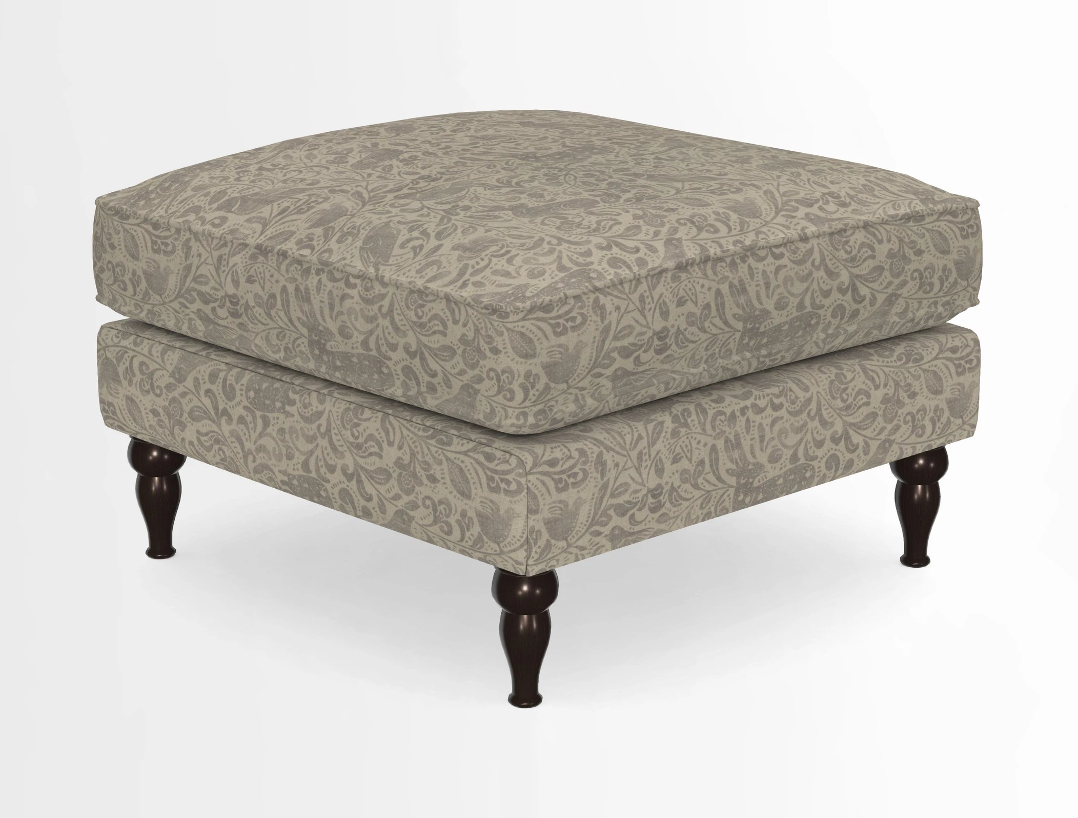 Cooksbridge Standard Footstool in Two Tone Plain Biscuit