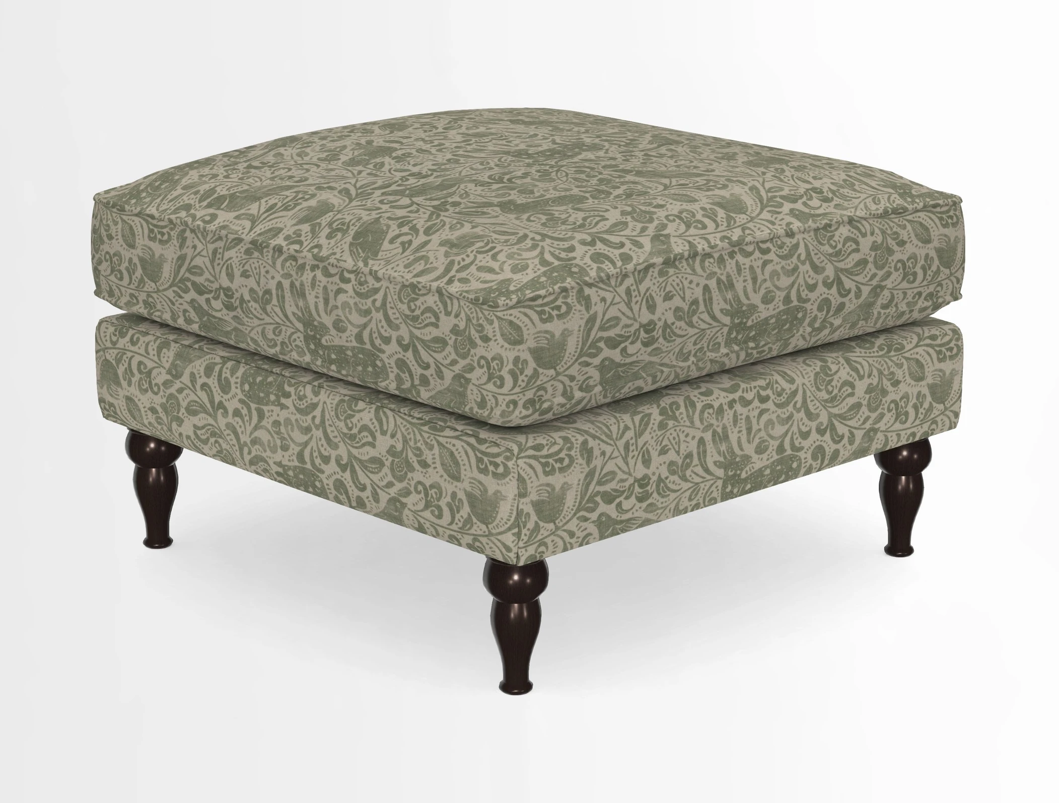 Cooksbridge Standard Footstool in Two Tone Plain Biscuit