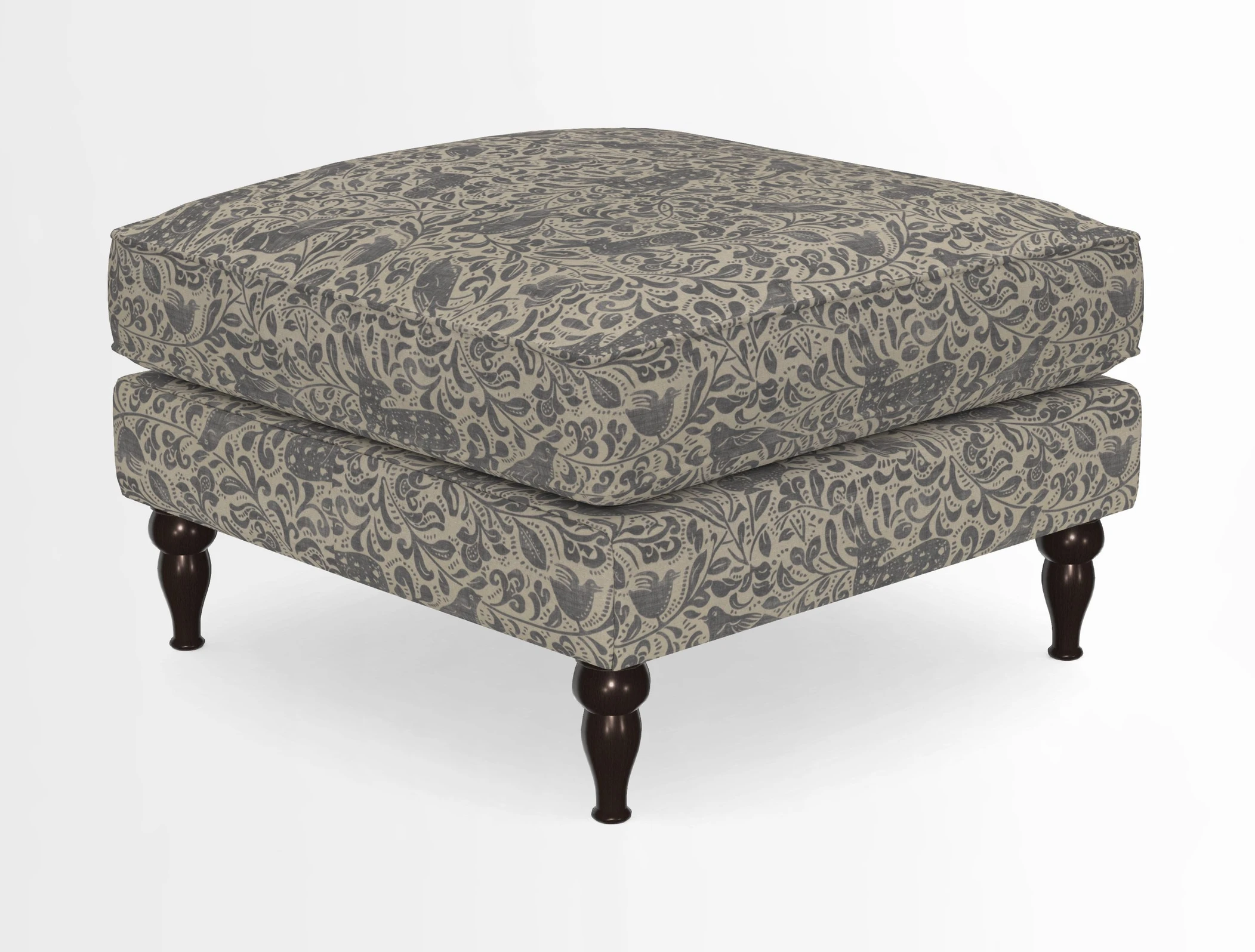 Cooksbridge Standard Footstool in Two Tone Plain Biscuit