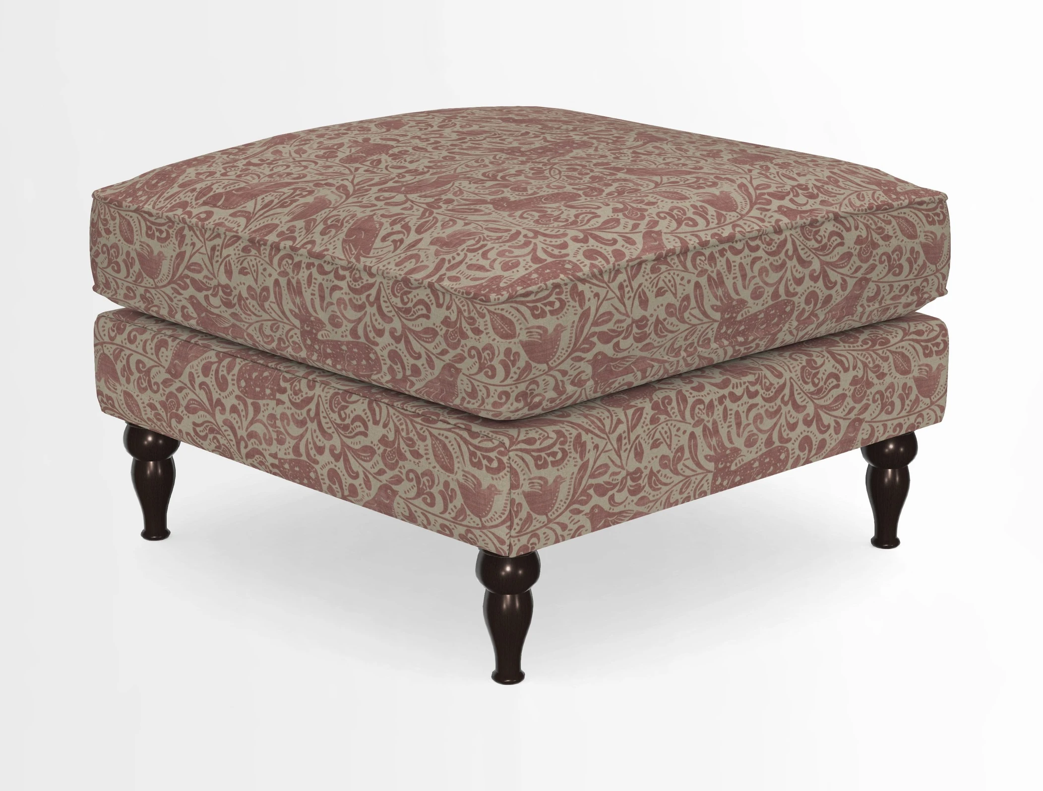 Cooksbridge Standard Footstool in Two Tone Plain Biscuit