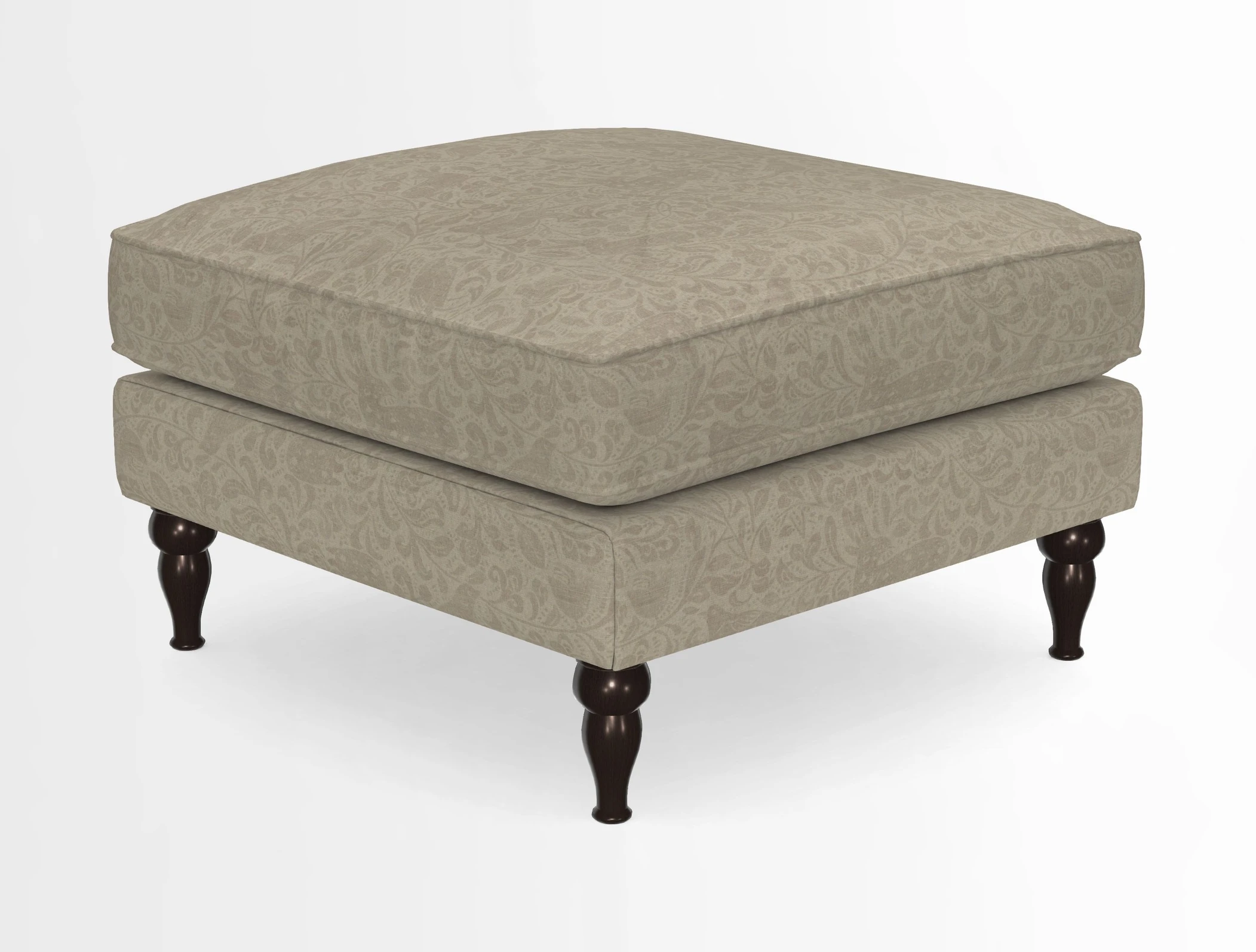 Cooksbridge Standard Footstool in Two Tone Plain Biscuit