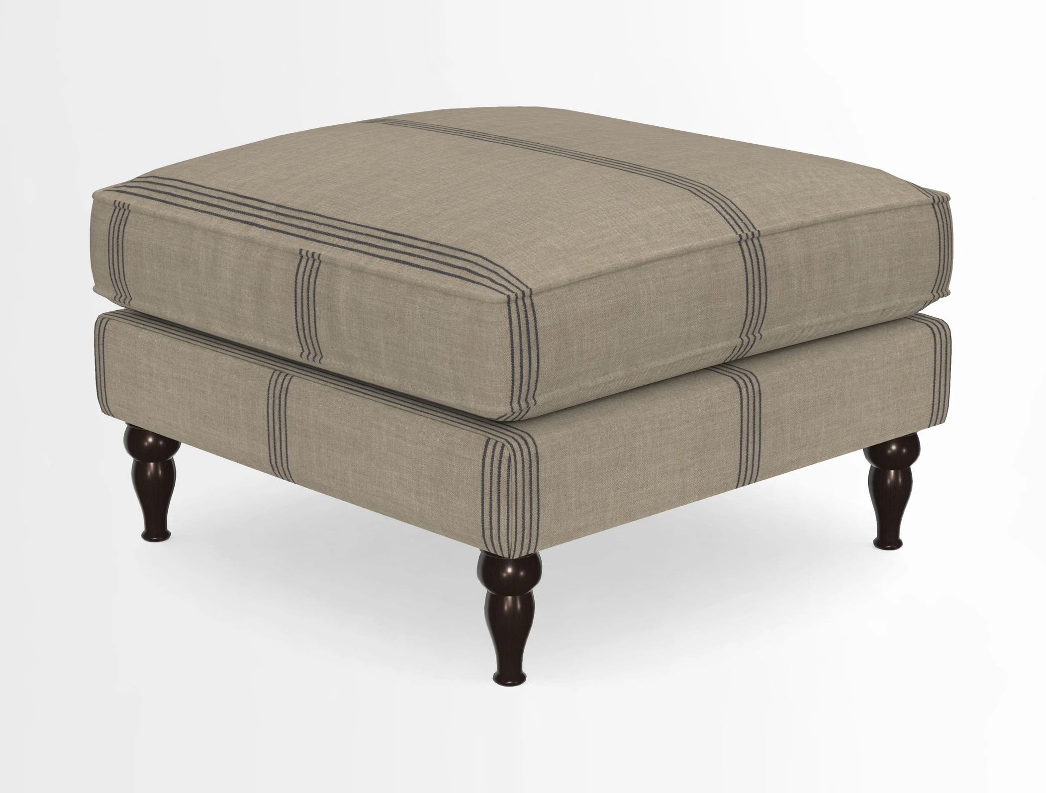 Cooksbridge Standard Footstool in Two Tone Plain Biscuit