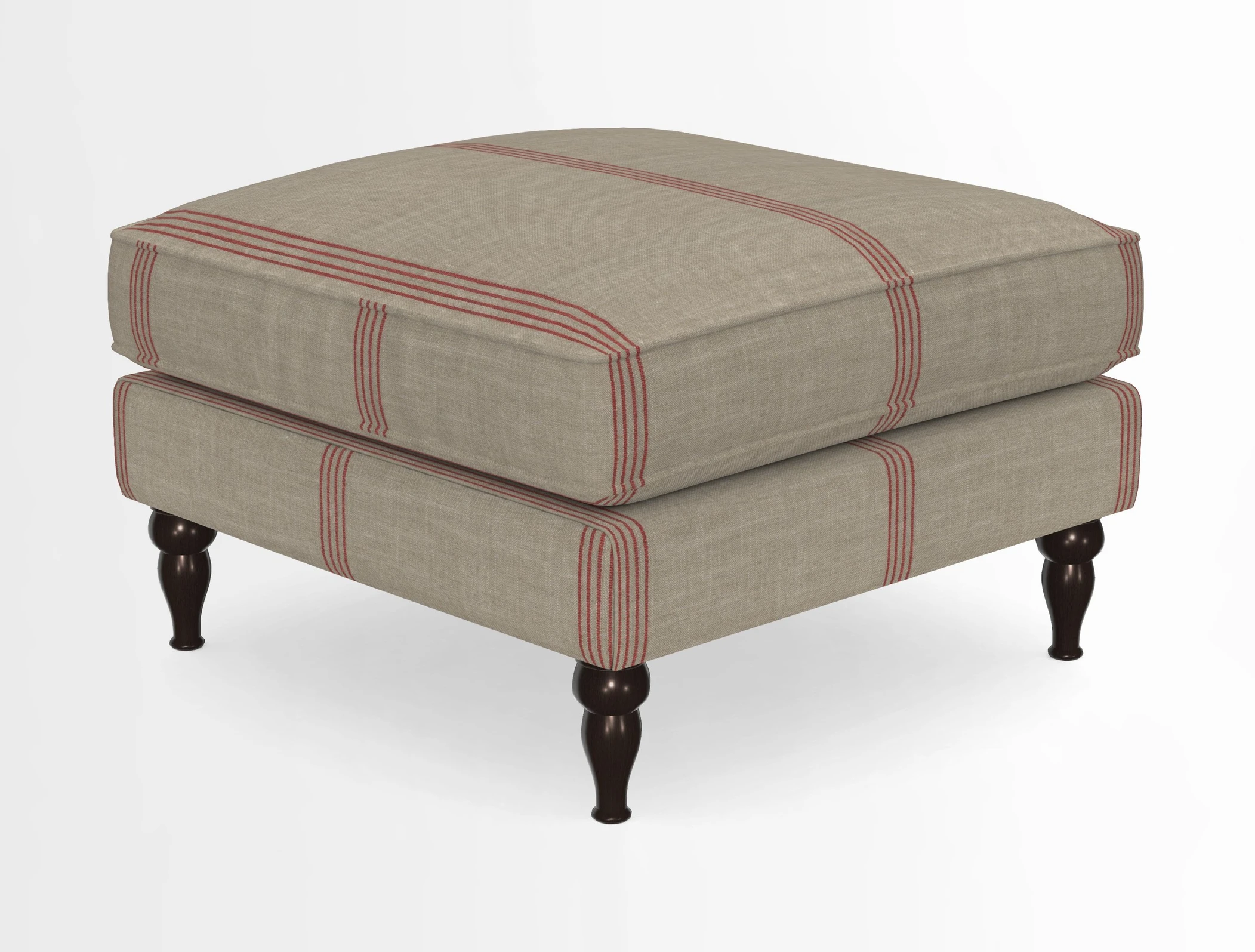 Cooksbridge Standard Footstool in Two Tone Plain Biscuit
