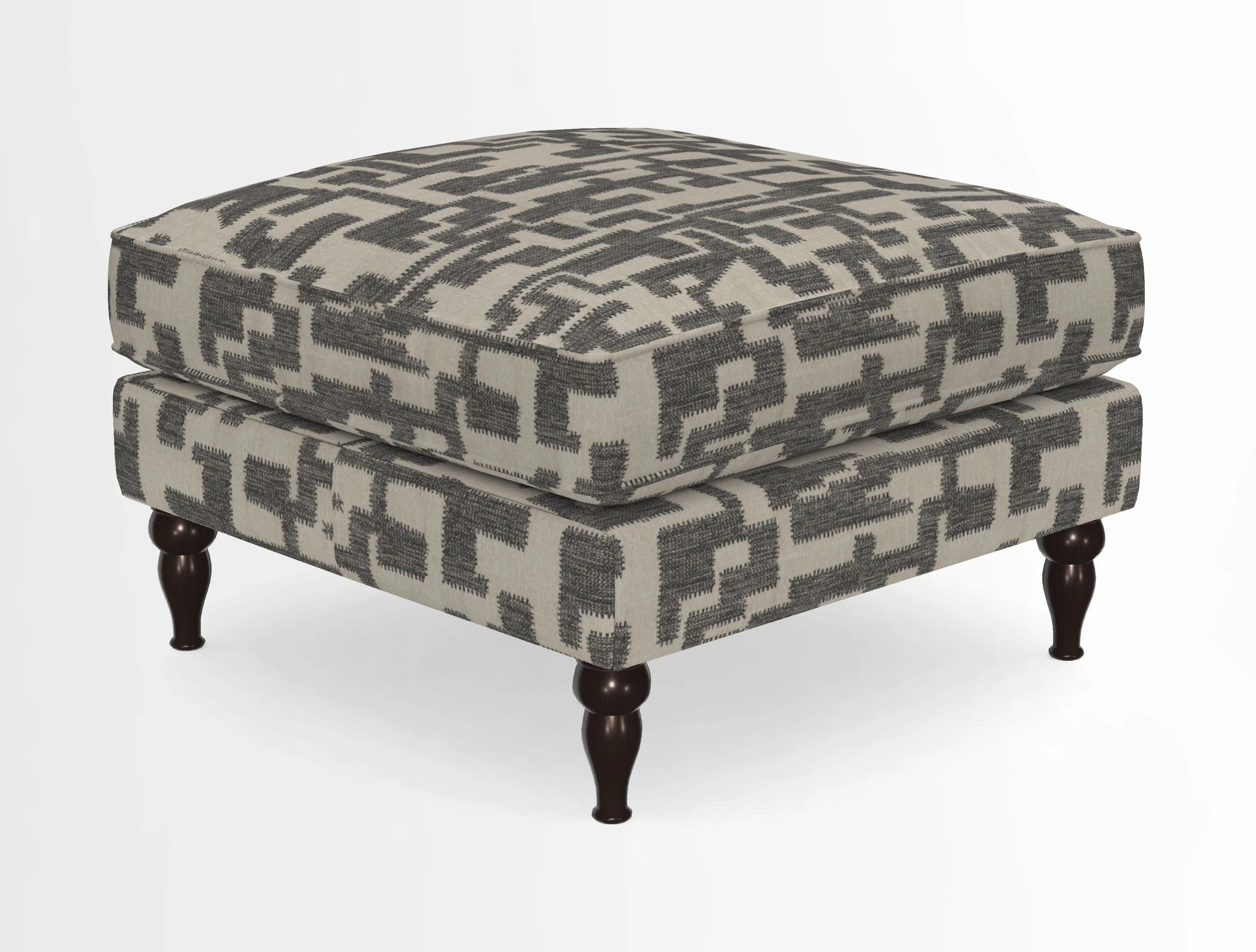 Cooksbridge Standard Footstool in Two Tone Plain Biscuit
