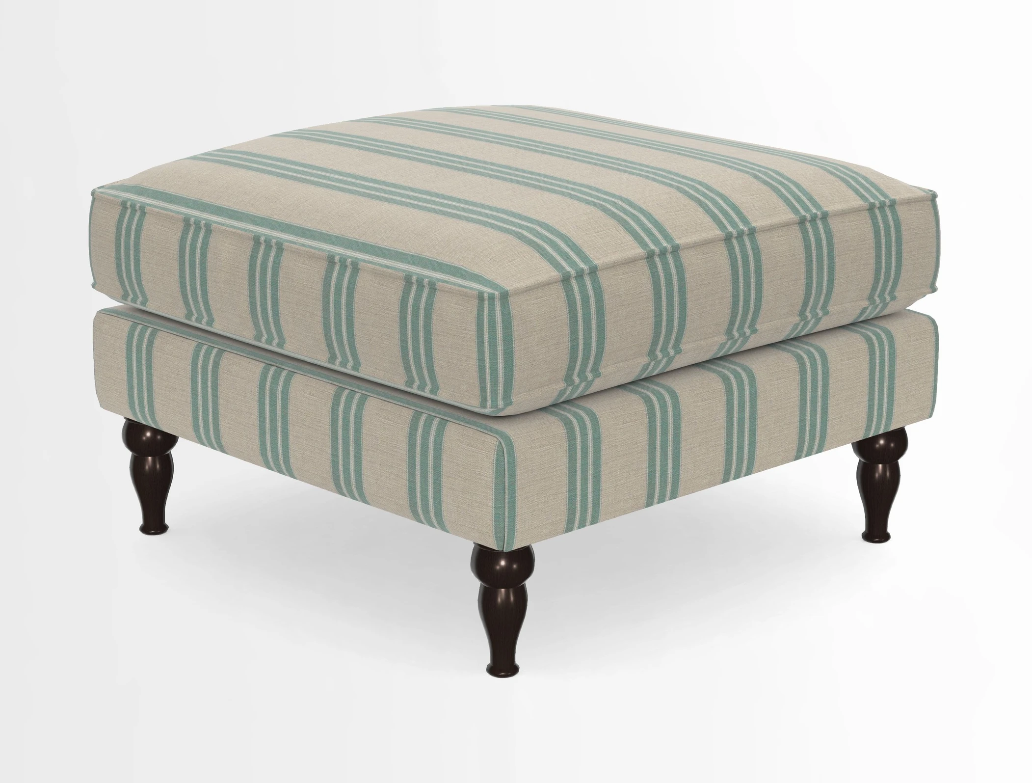 Cooksbridge Standard Footstool in Two Tone Plain Biscuit