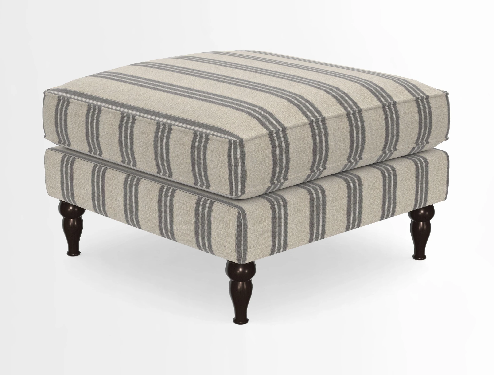 Cooksbridge Standard Footstool in Two Tone Plain Biscuit