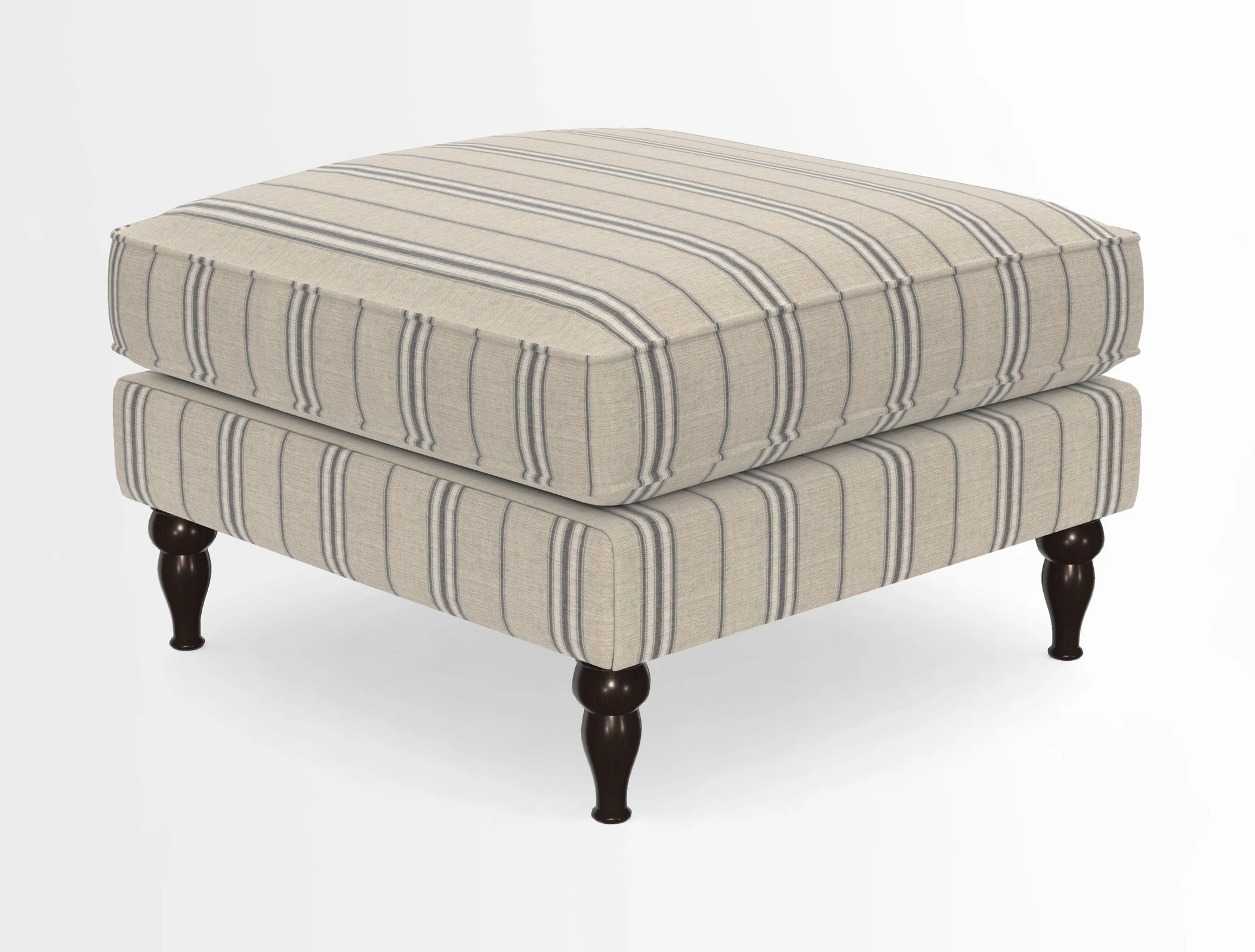Cooksbridge Standard Footstool in Two Tone Plain Biscuit