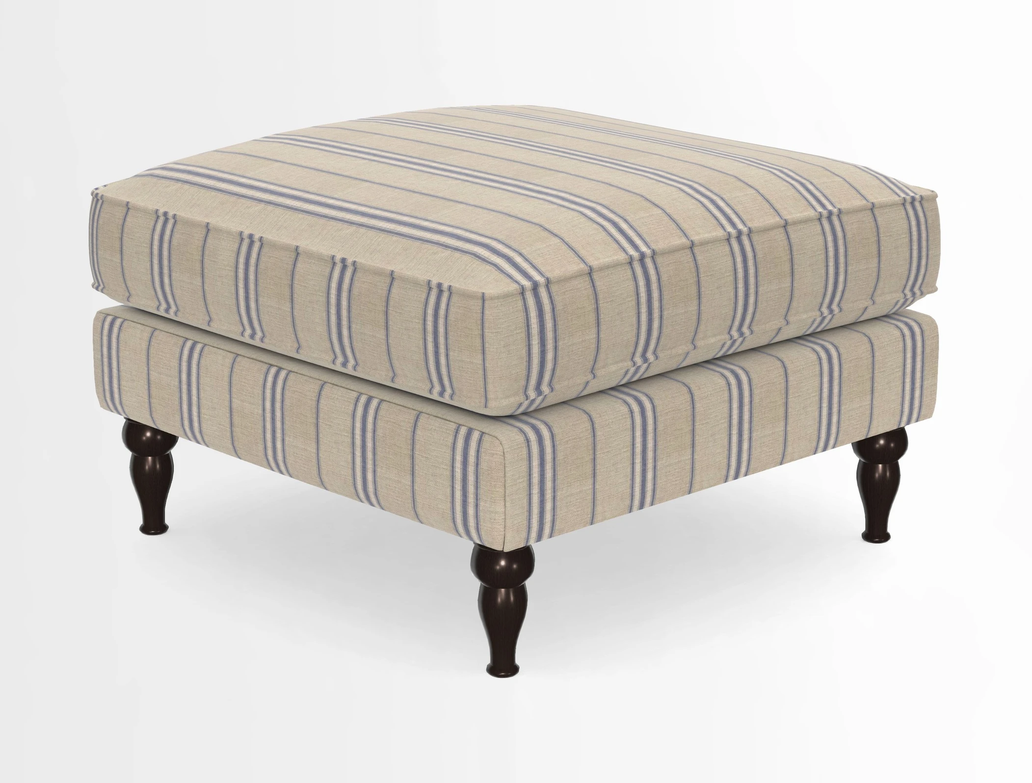 Cooksbridge Standard Footstool in Two Tone Plain Biscuit