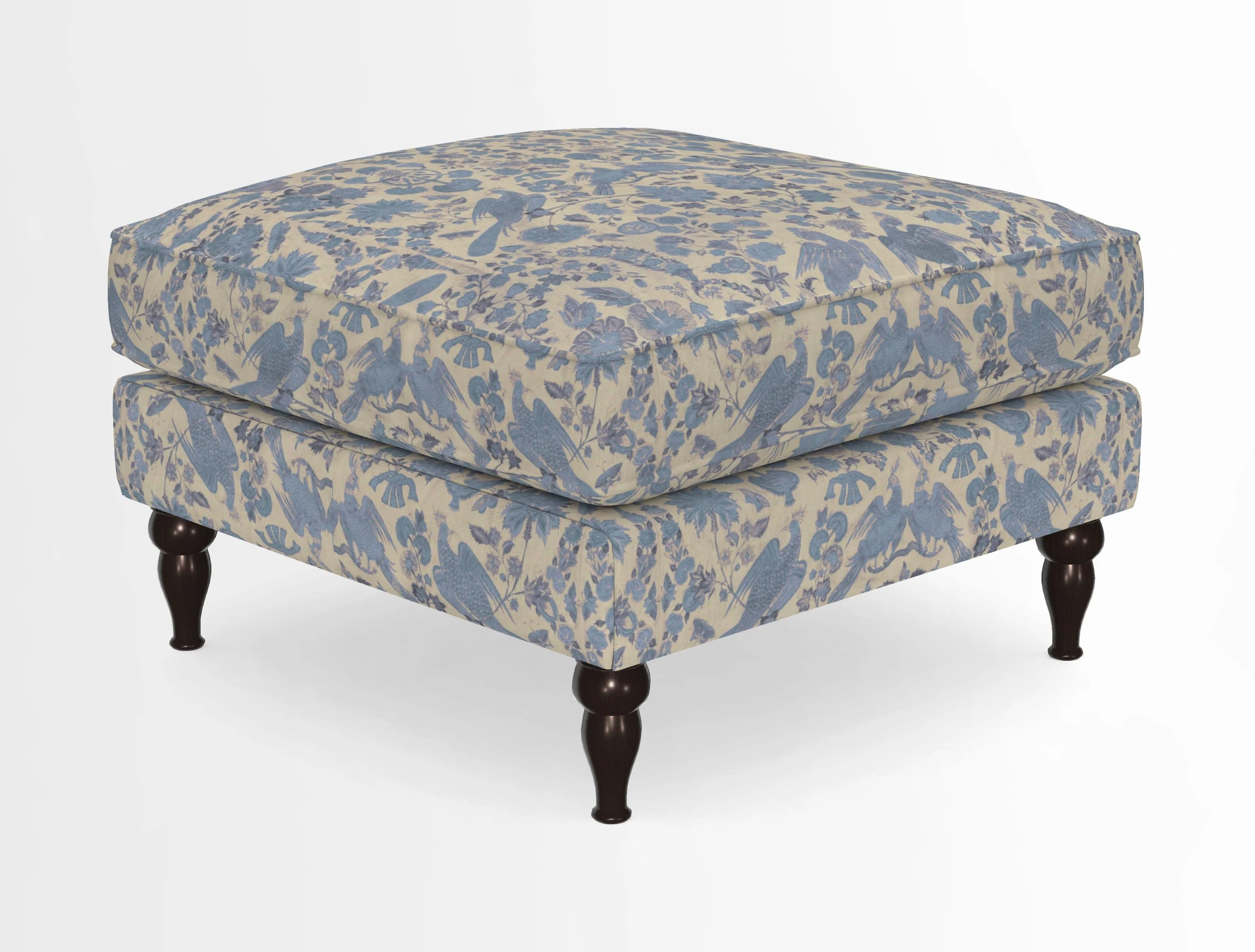 Cooksbridge Standard Footstool in Two Tone Plain Biscuit