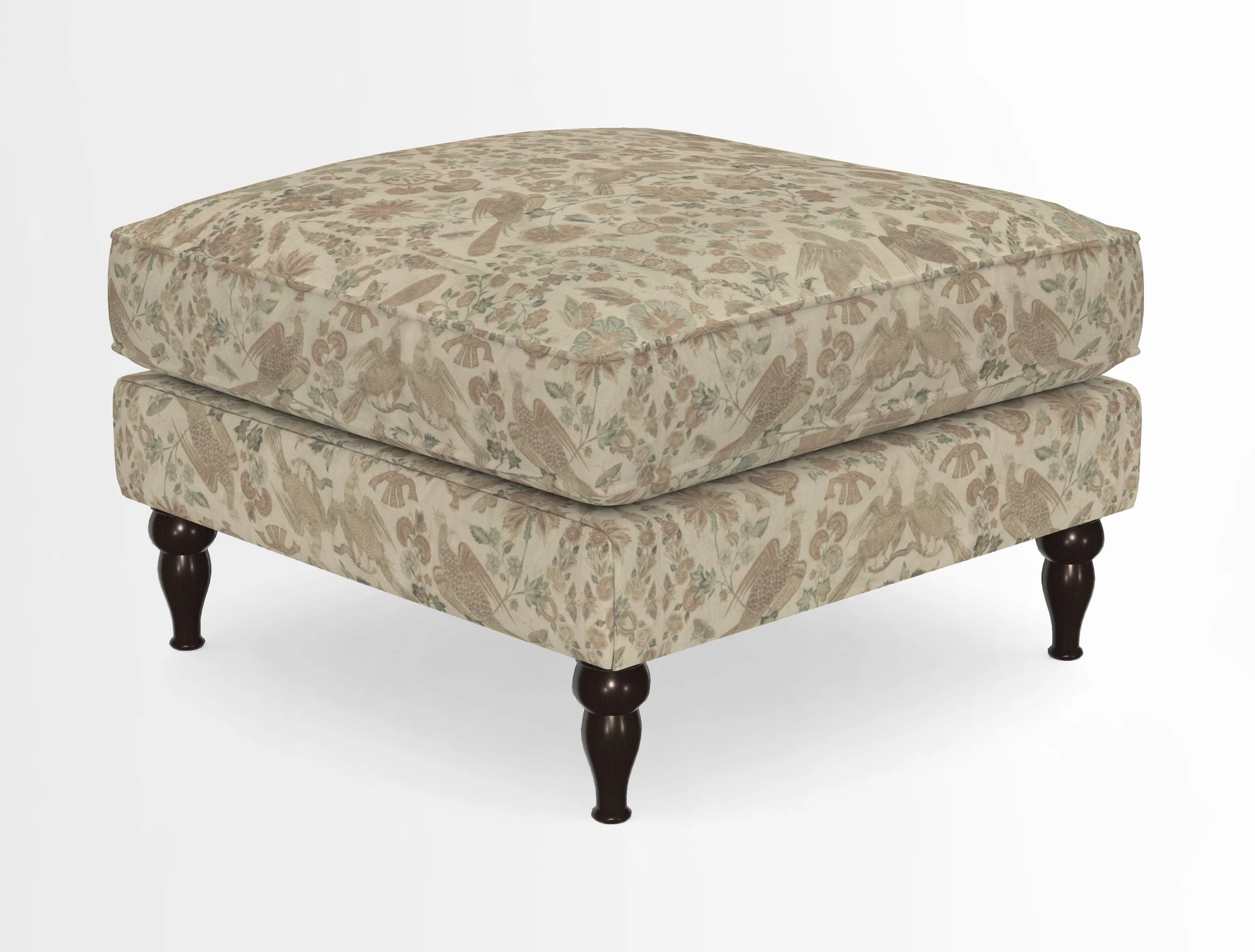 Cooksbridge Standard Footstool in Two Tone Plain Biscuit