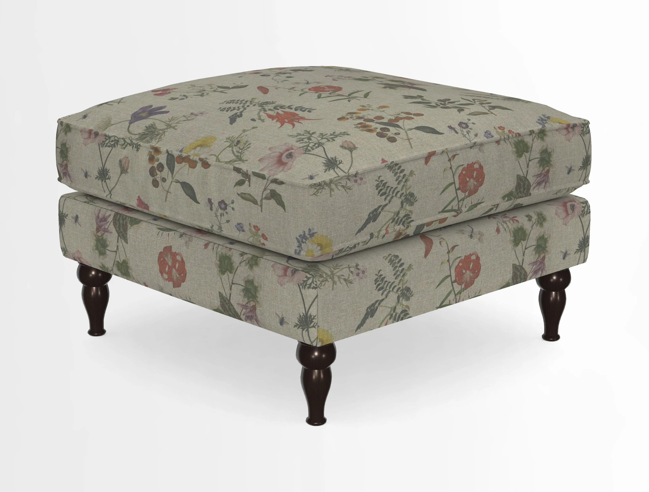 Cooksbridge Standard Footstool in Two Tone Plain Biscuit