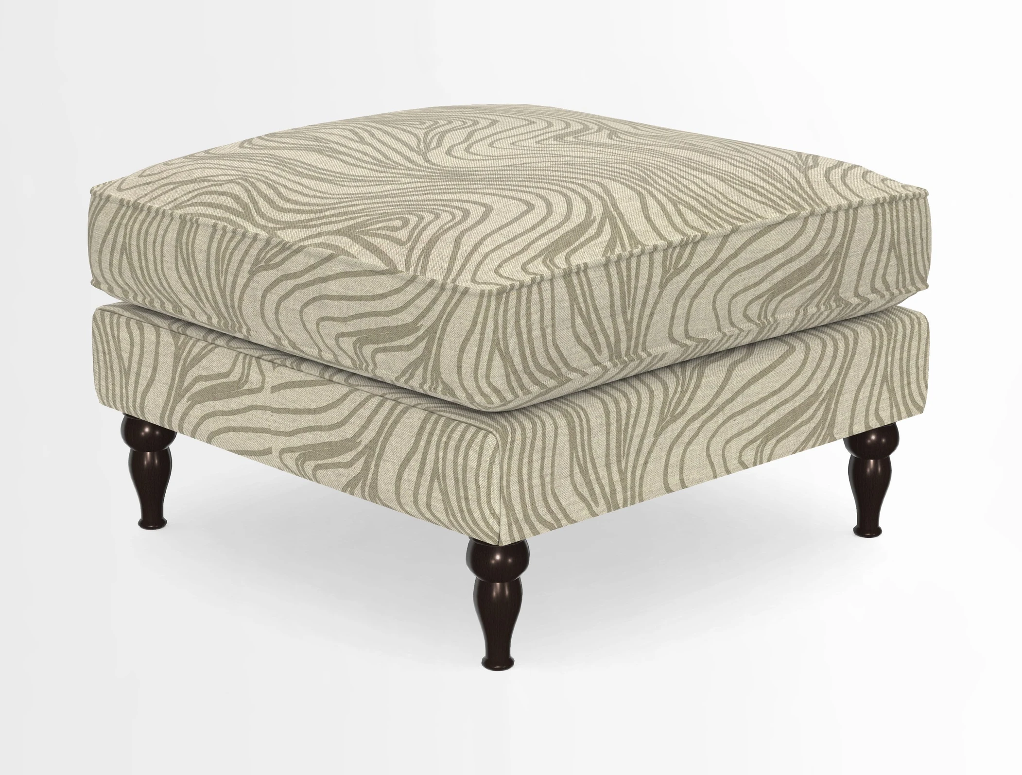 Cooksbridge Standard Footstool in Two Tone Plain Biscuit