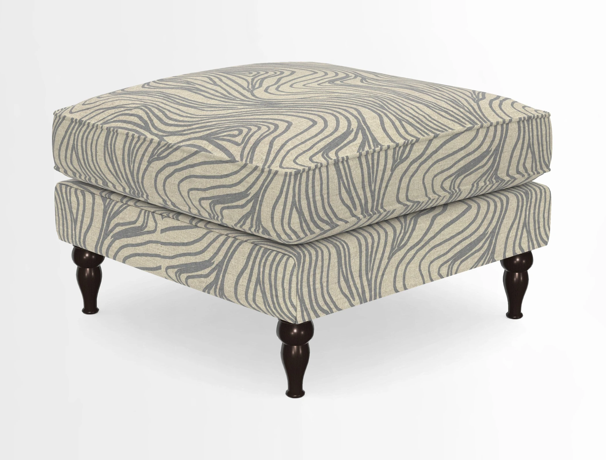 Cooksbridge Standard Footstool in Two Tone Plain Biscuit