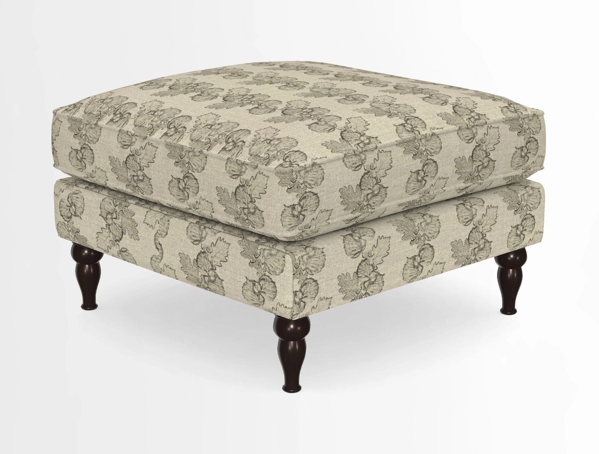 Cooksbridge Standard Footstool in Two Tone Plain Biscuit