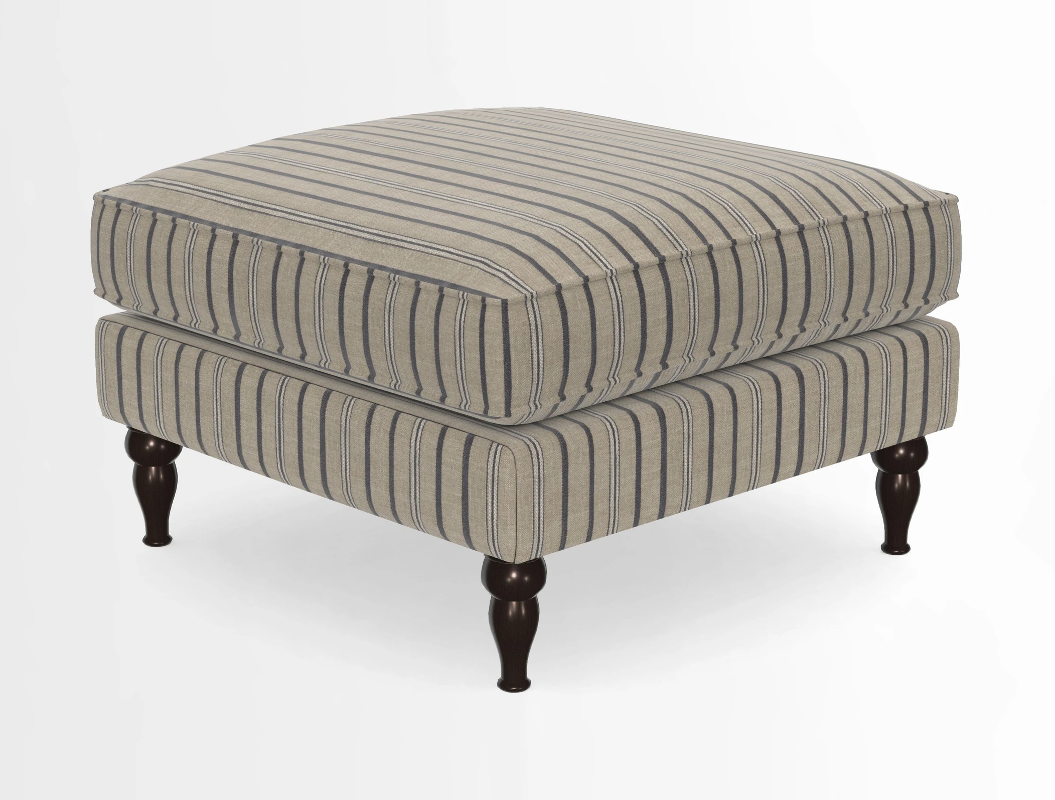 Cooksbridge Standard Footstool in Two Tone Plain Biscuit