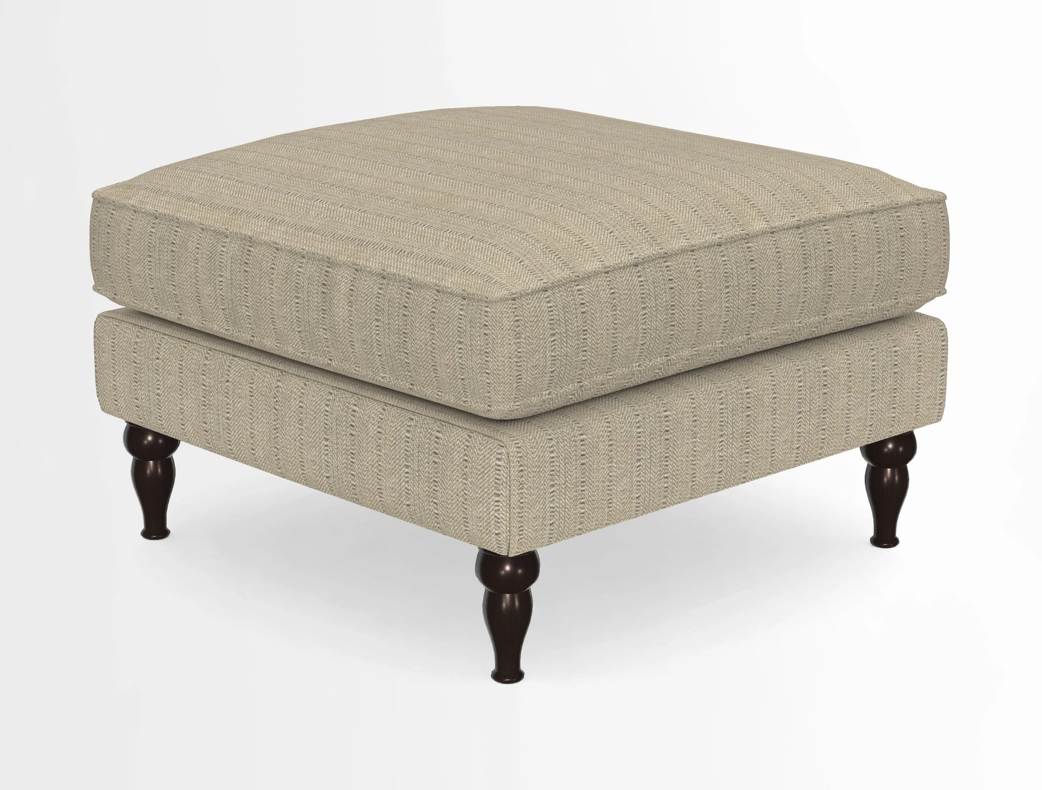 Cooksbridge Standard Footstool in Two Tone Plain Biscuit