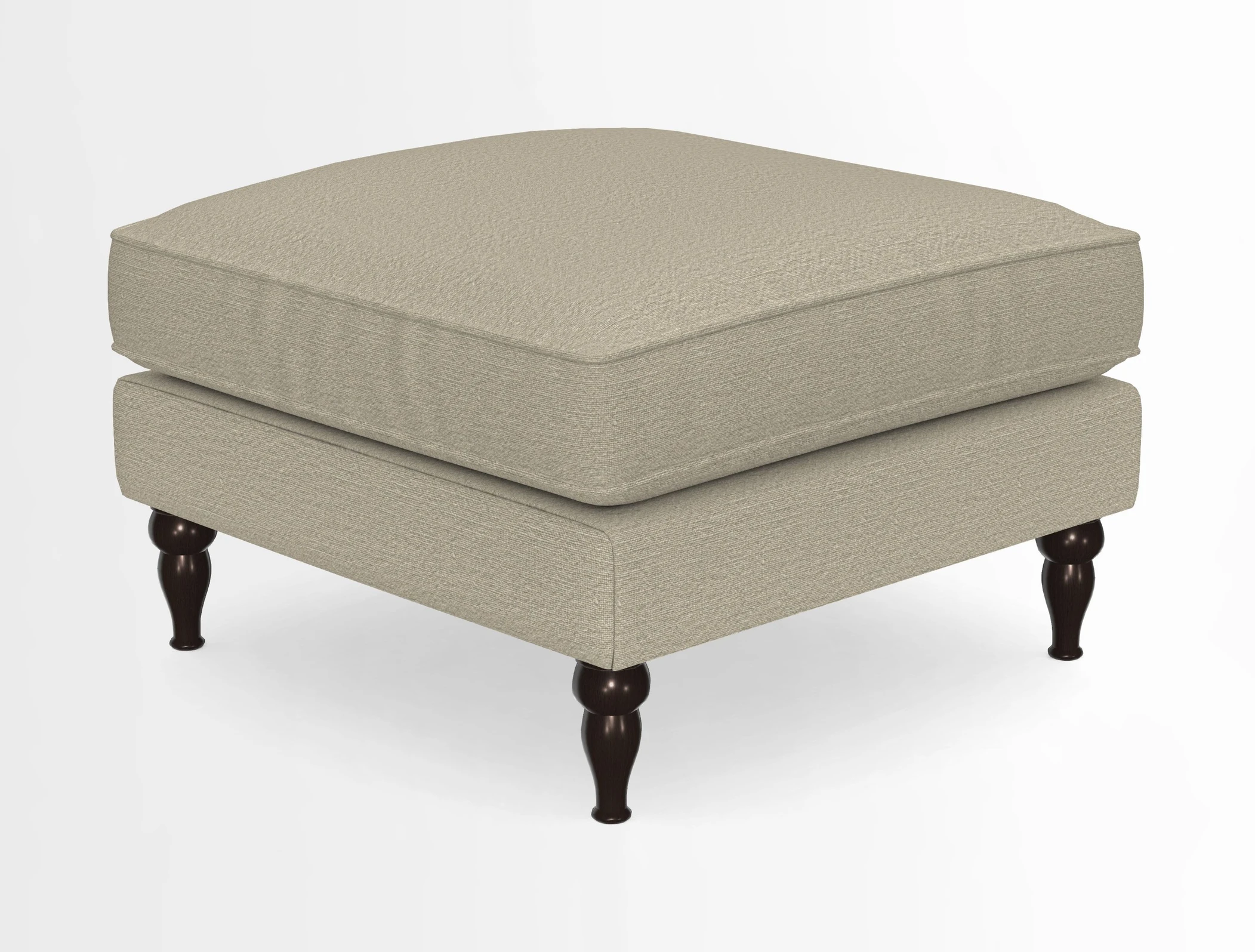 Cooksbridge Standard Footstool in Two Tone Plain Biscuit
