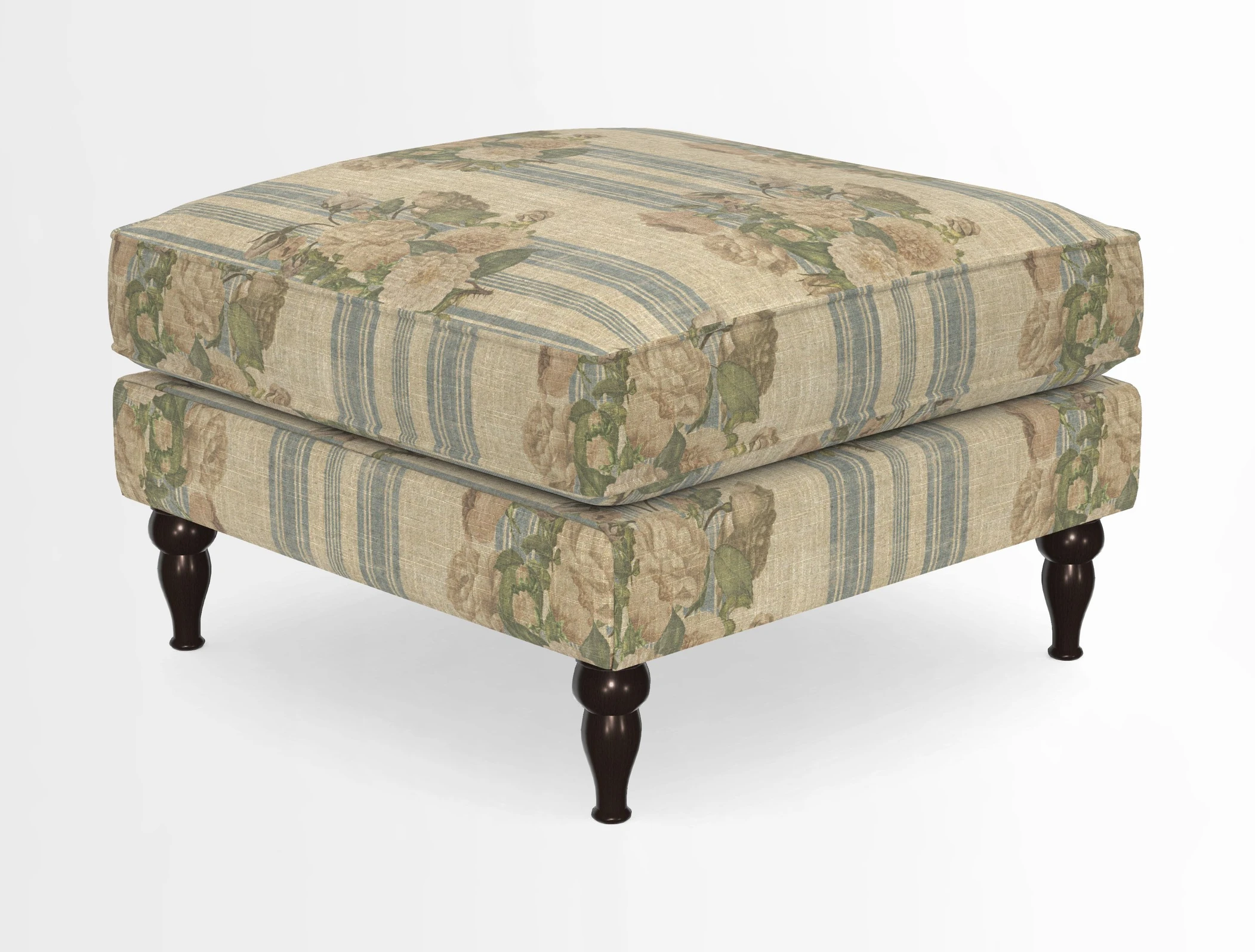 Cooksbridge Standard Footstool in Two Tone Plain Biscuit