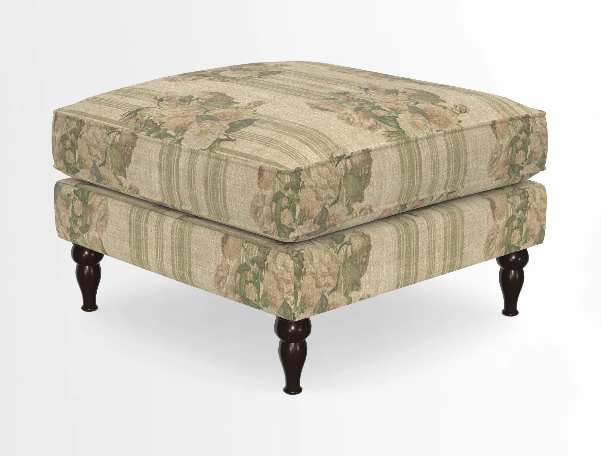 Cooksbridge Standard Footstool in Two Tone Plain Biscuit