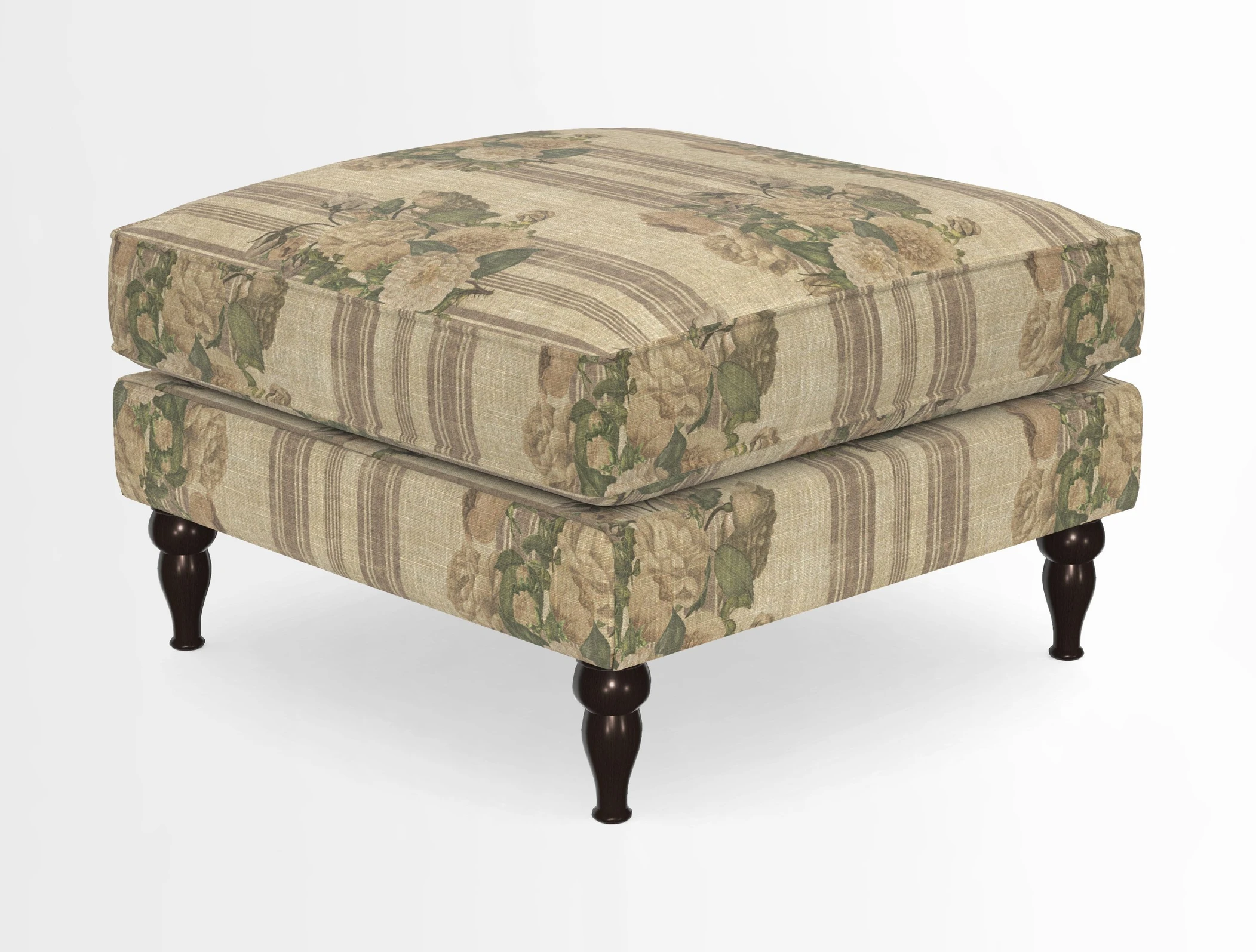 Cooksbridge Standard Footstool in Two Tone Plain Biscuit