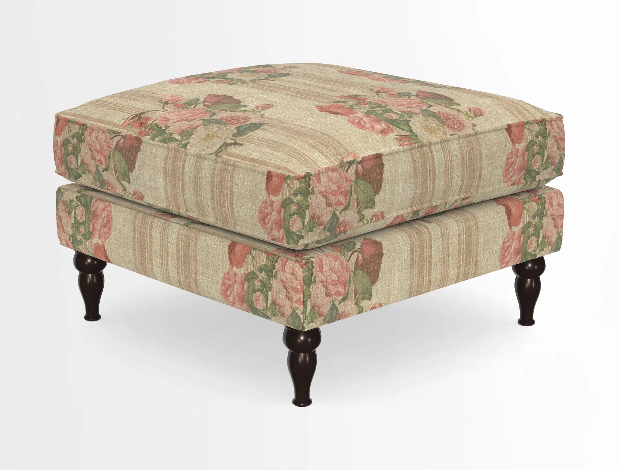 Cooksbridge Standard Footstool in Two Tone Plain Biscuit