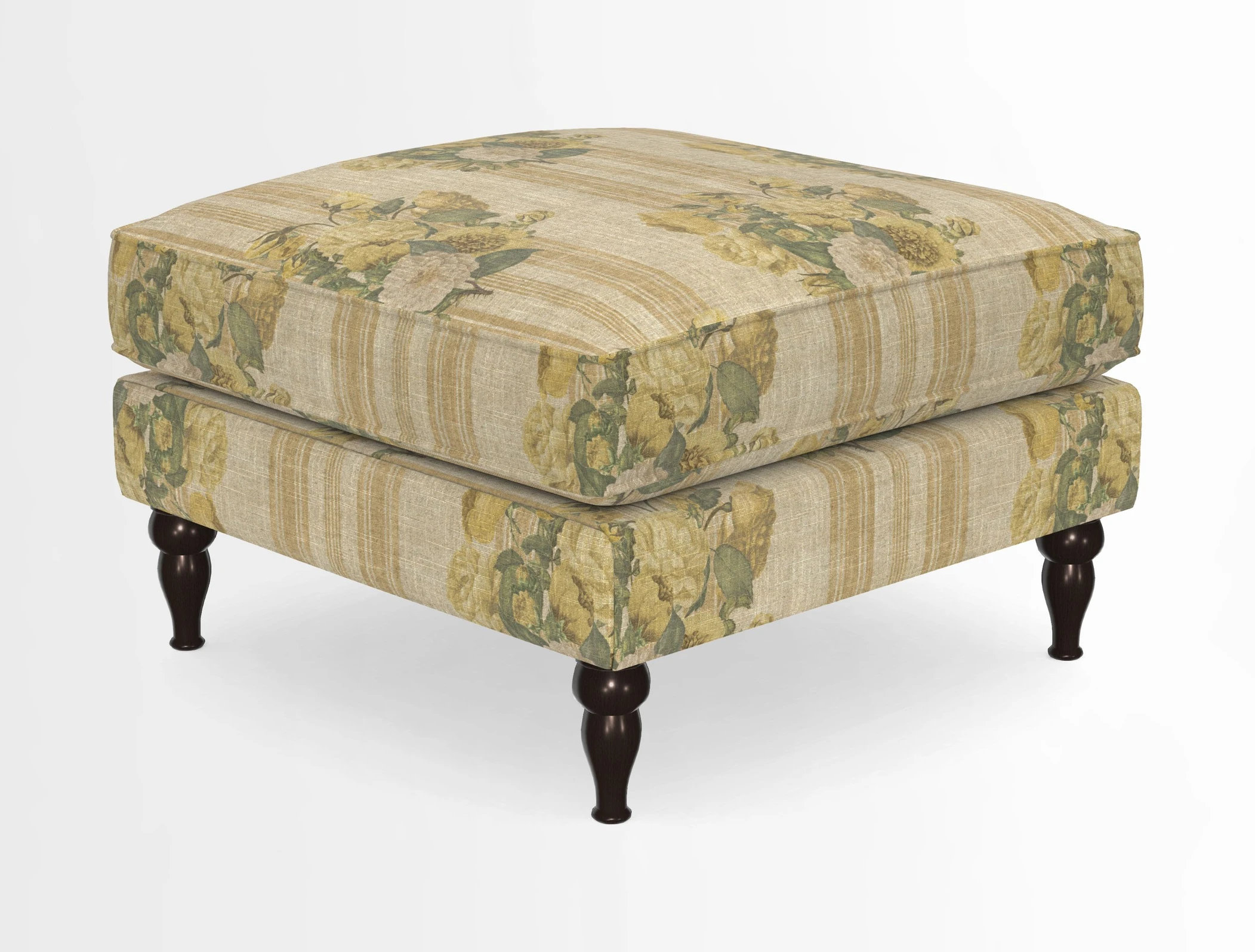 Cooksbridge Standard Footstool in Two Tone Plain Biscuit