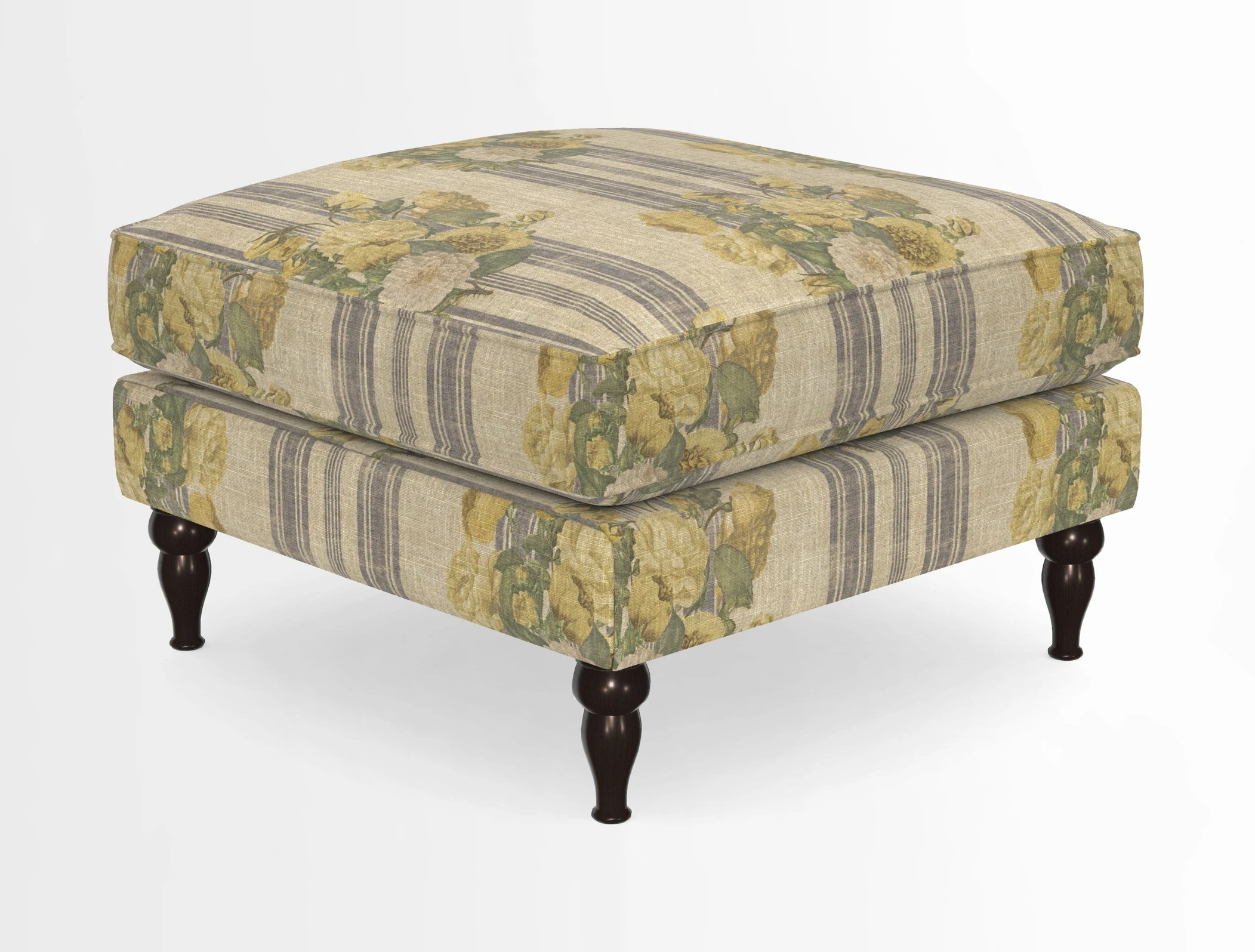 Cooksbridge Standard Footstool in Two Tone Plain Biscuit