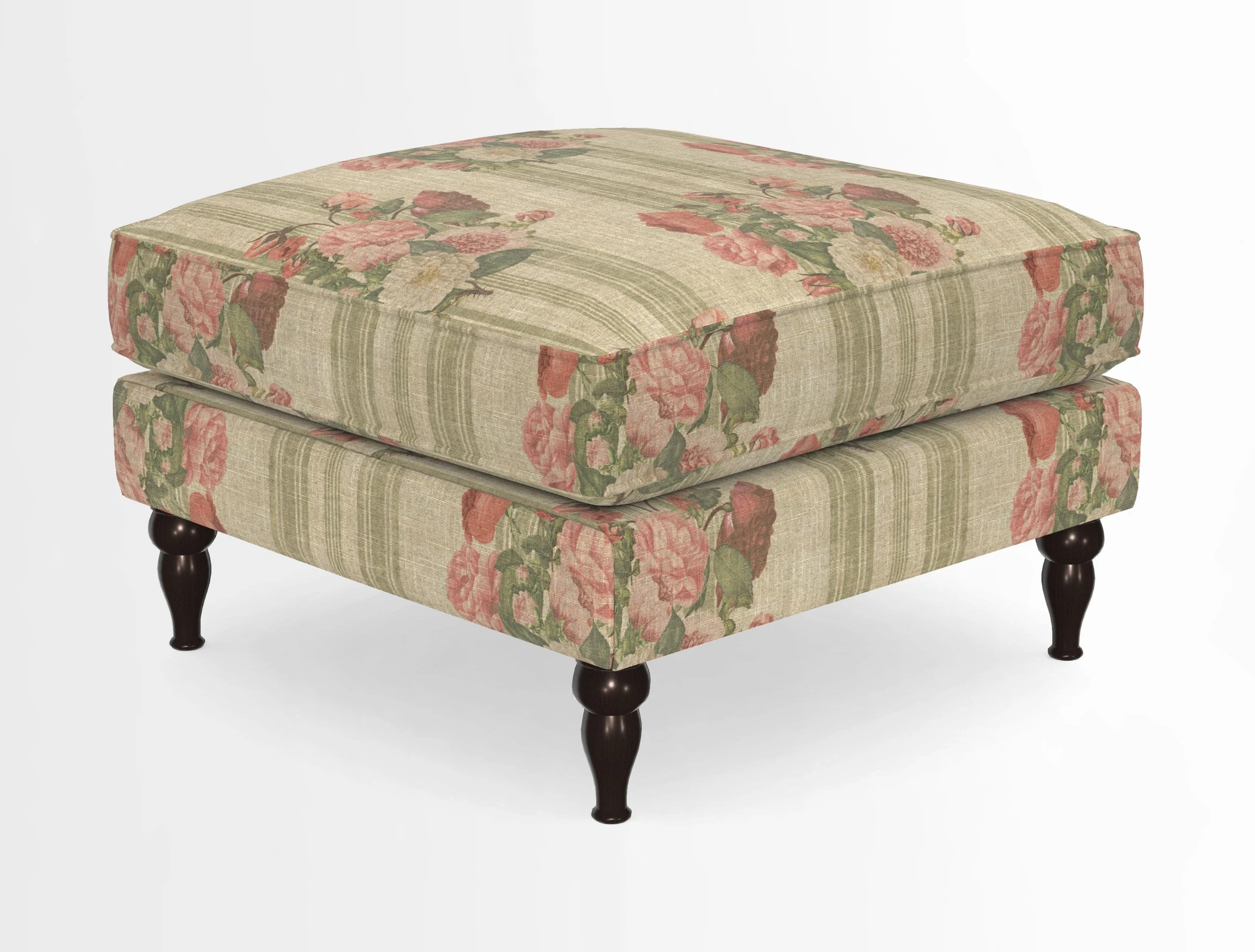 Cooksbridge Standard Footstool in Two Tone Plain Biscuit
