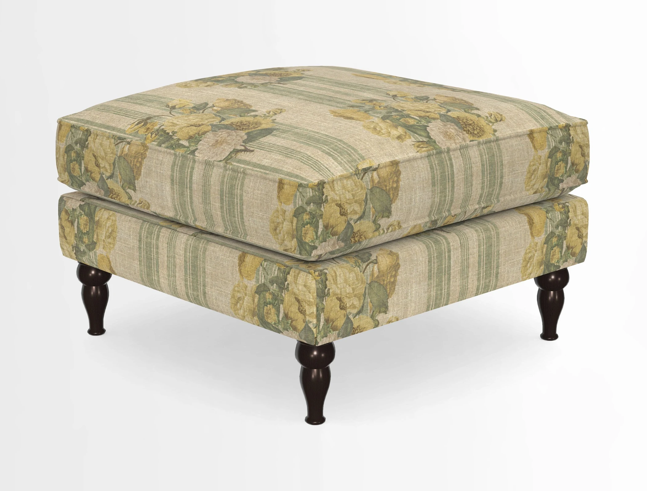 Cooksbridge Standard Footstool in Two Tone Plain Biscuit