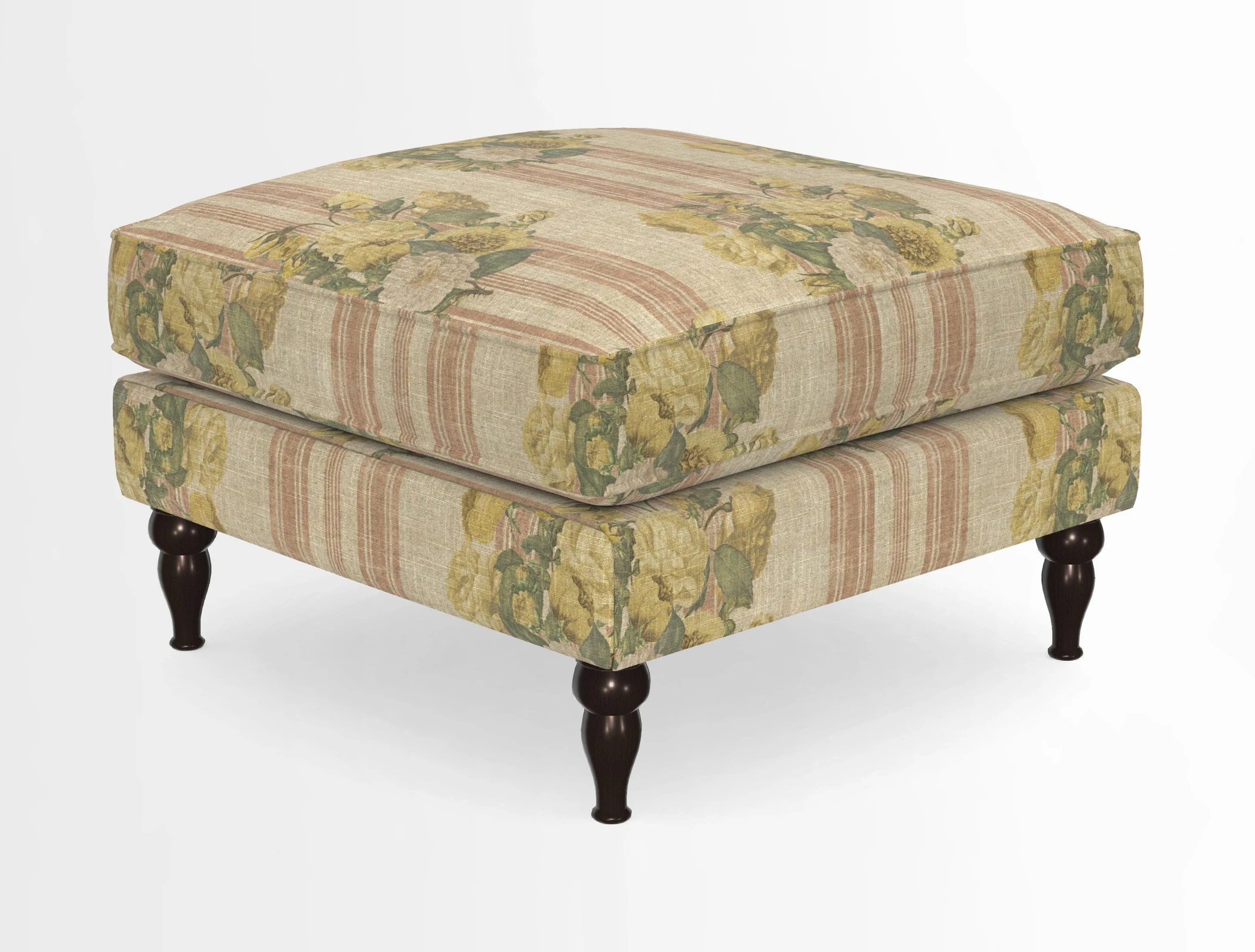 Cooksbridge Standard Footstool in Two Tone Plain Biscuit