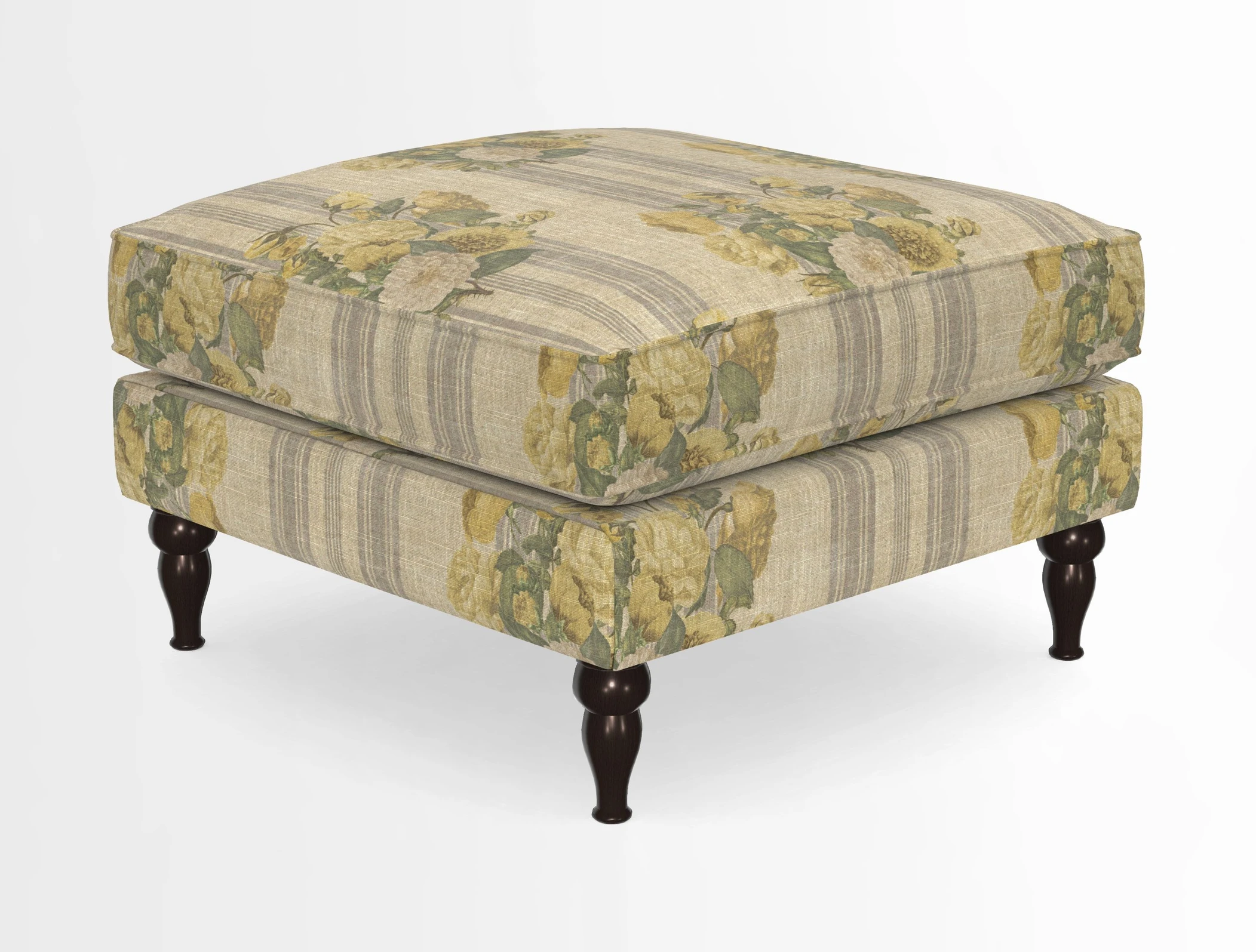 Cooksbridge Standard Footstool in Two Tone Plain Biscuit