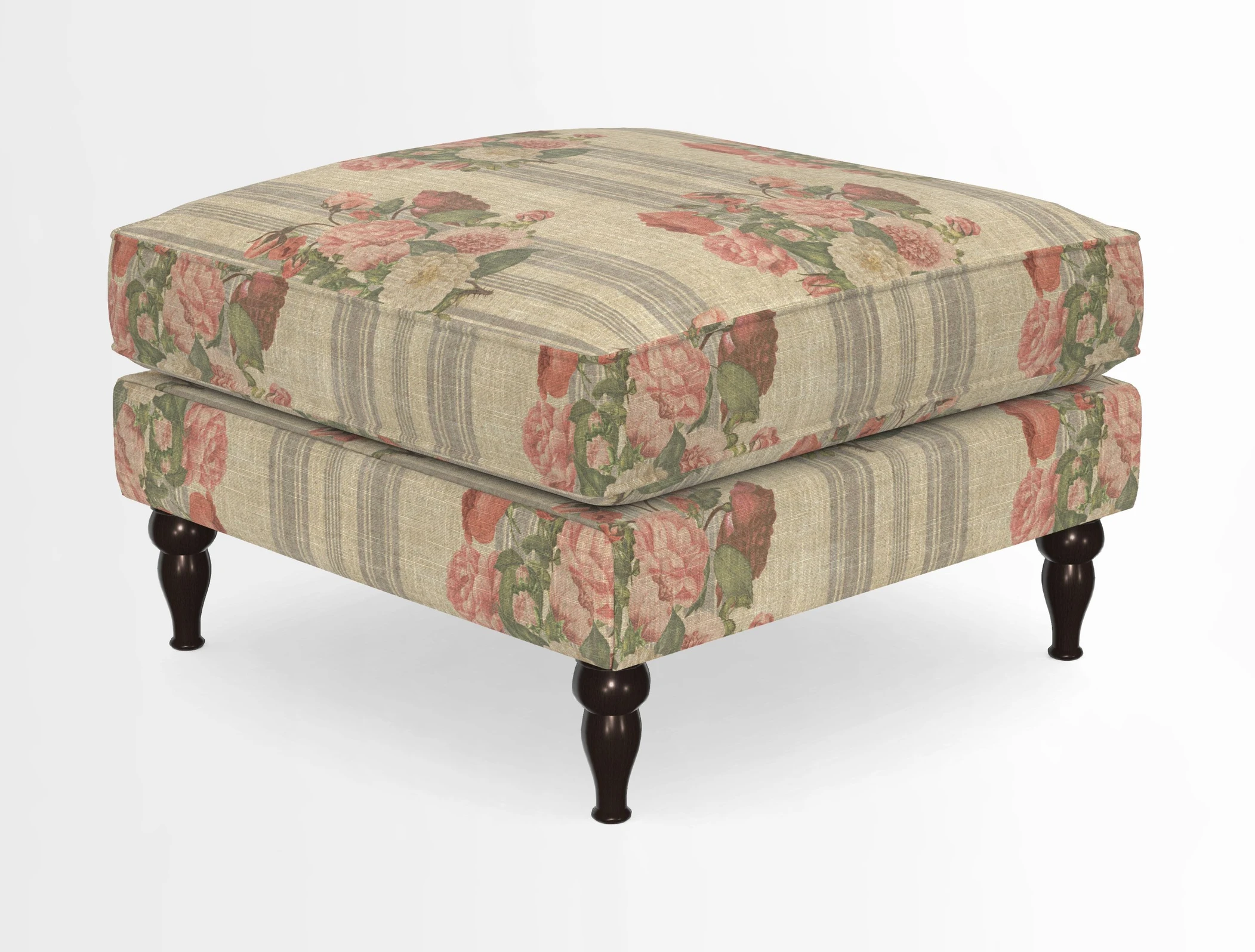 Cooksbridge Standard Footstool in Two Tone Plain Biscuit