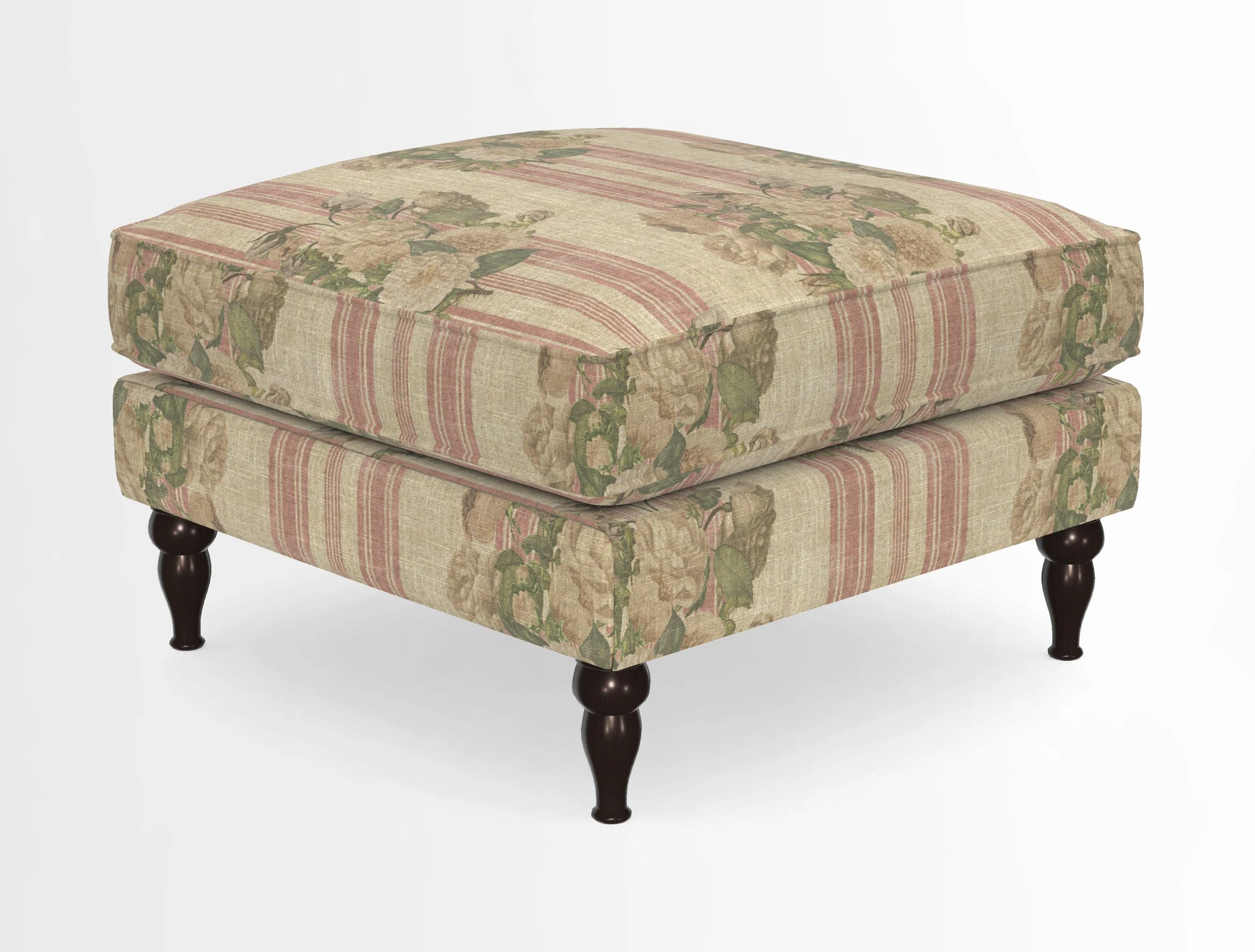 Cooksbridge Standard Footstool in Two Tone Plain Biscuit