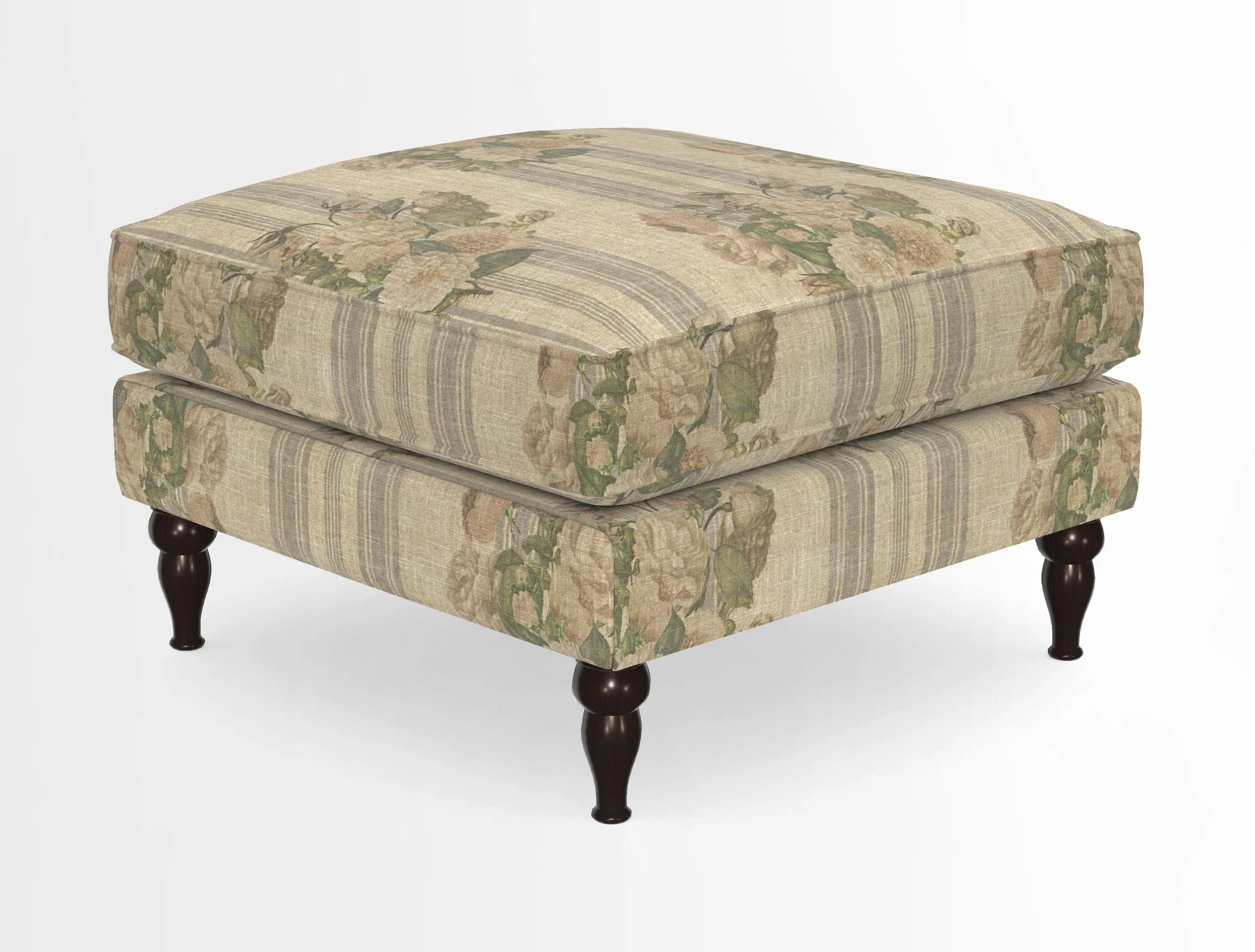 Cooksbridge Standard Footstool in Two Tone Plain Biscuit
