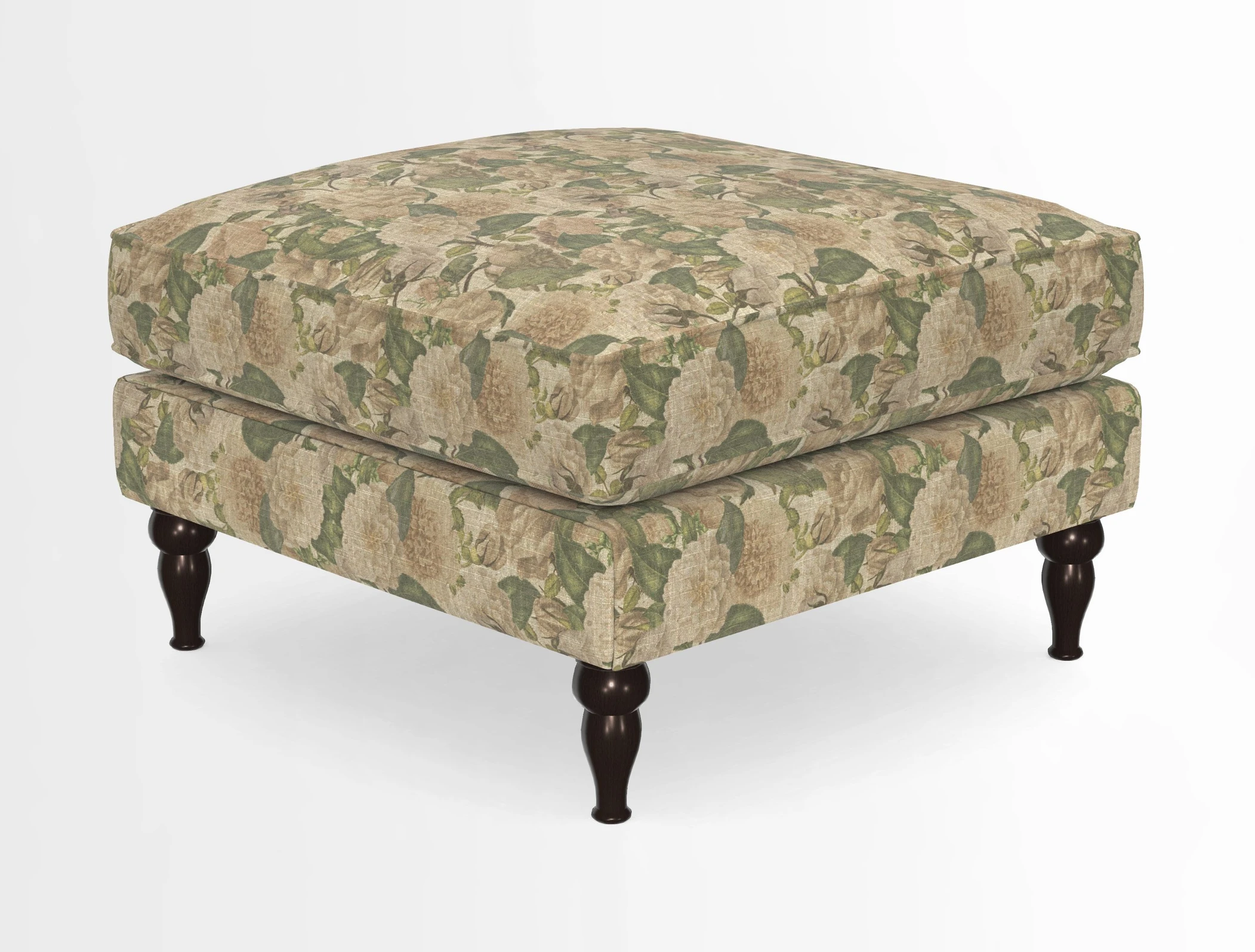Cooksbridge Standard Footstool in Two Tone Plain Biscuit