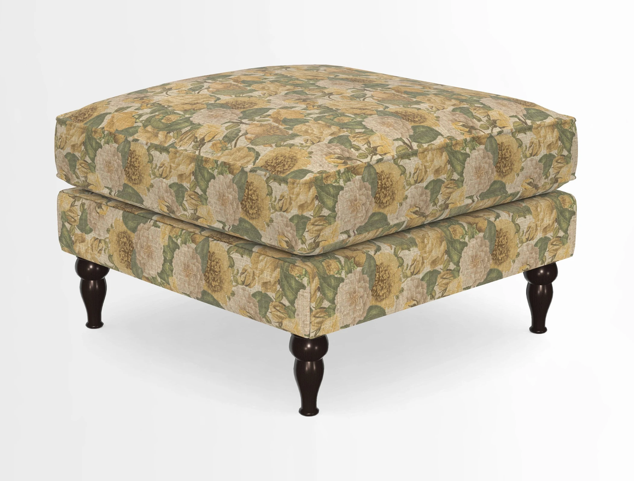 Cooksbridge Standard Footstool in Two Tone Plain Biscuit