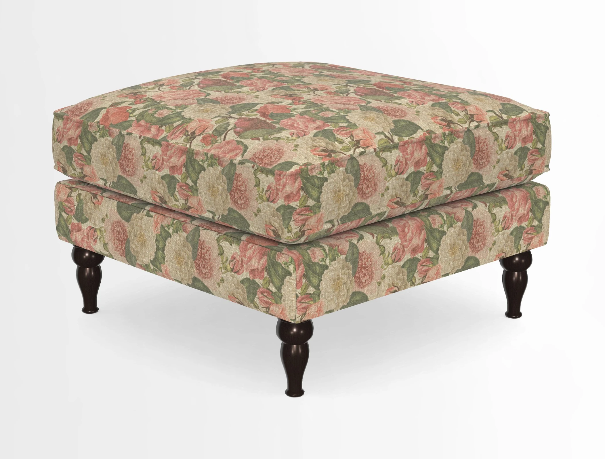 Cooksbridge Standard Footstool in Two Tone Plain Biscuit