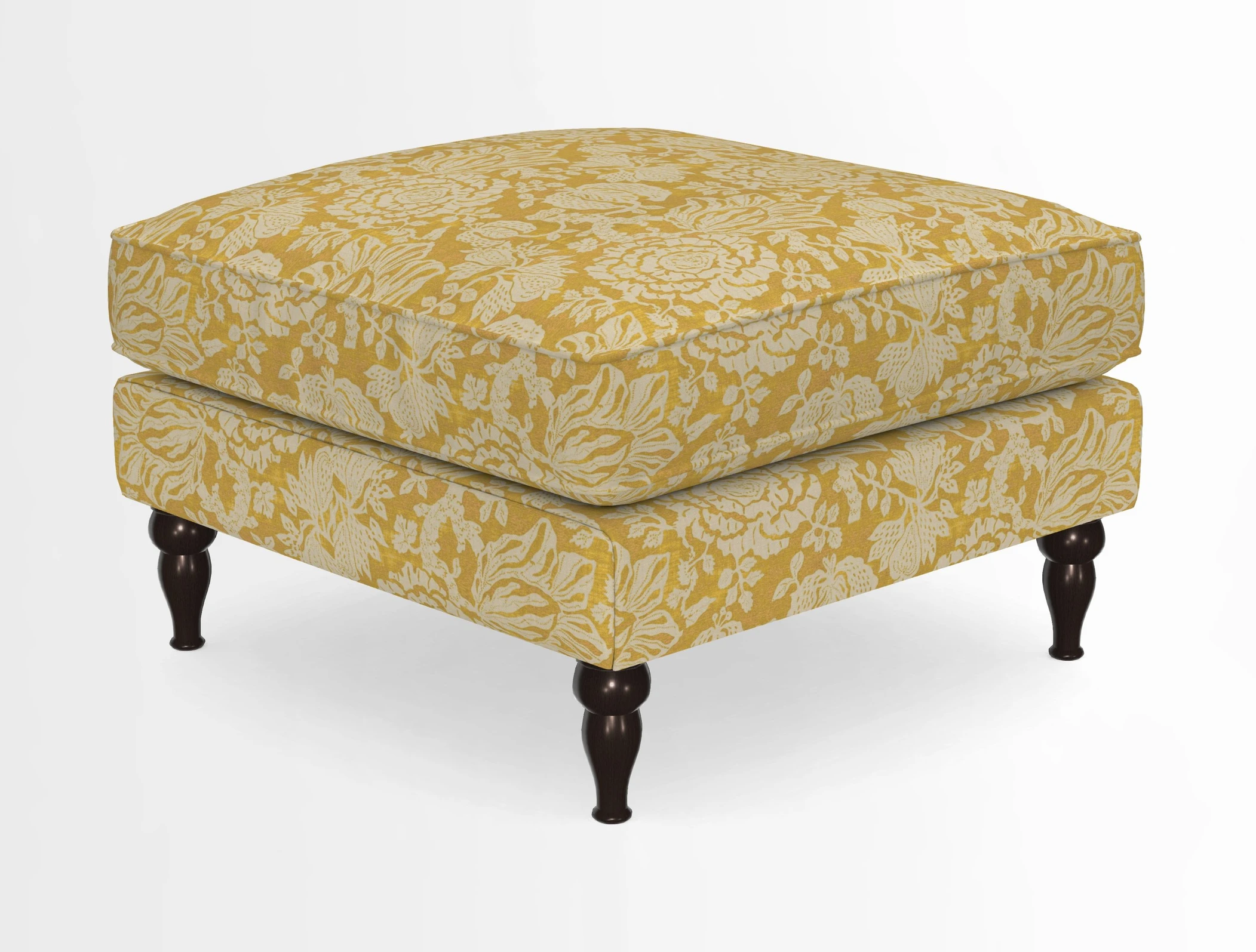 Cooksbridge Standard Footstool in Two Tone Plain Biscuit