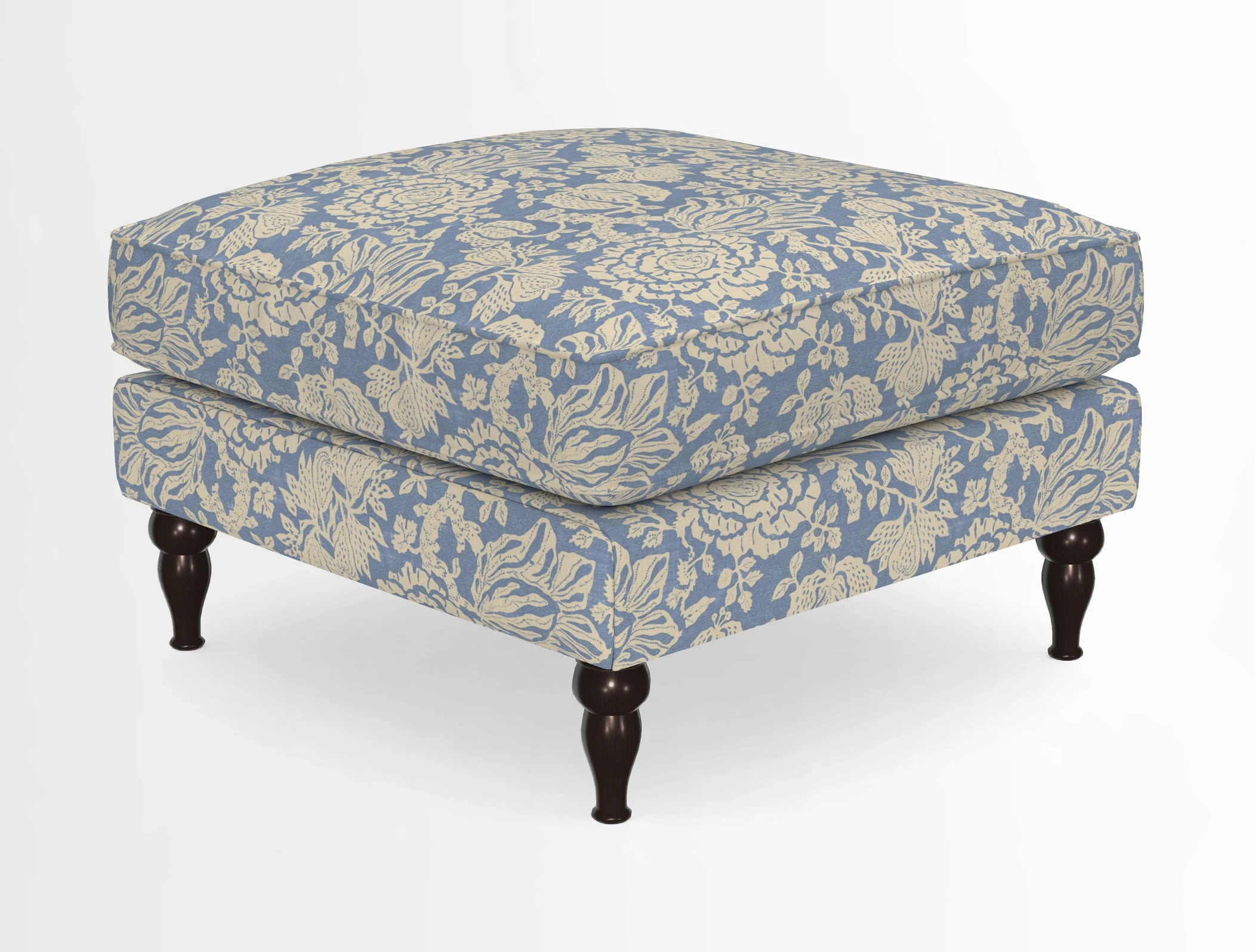 Cooksbridge Standard Footstool in Two Tone Plain Biscuit