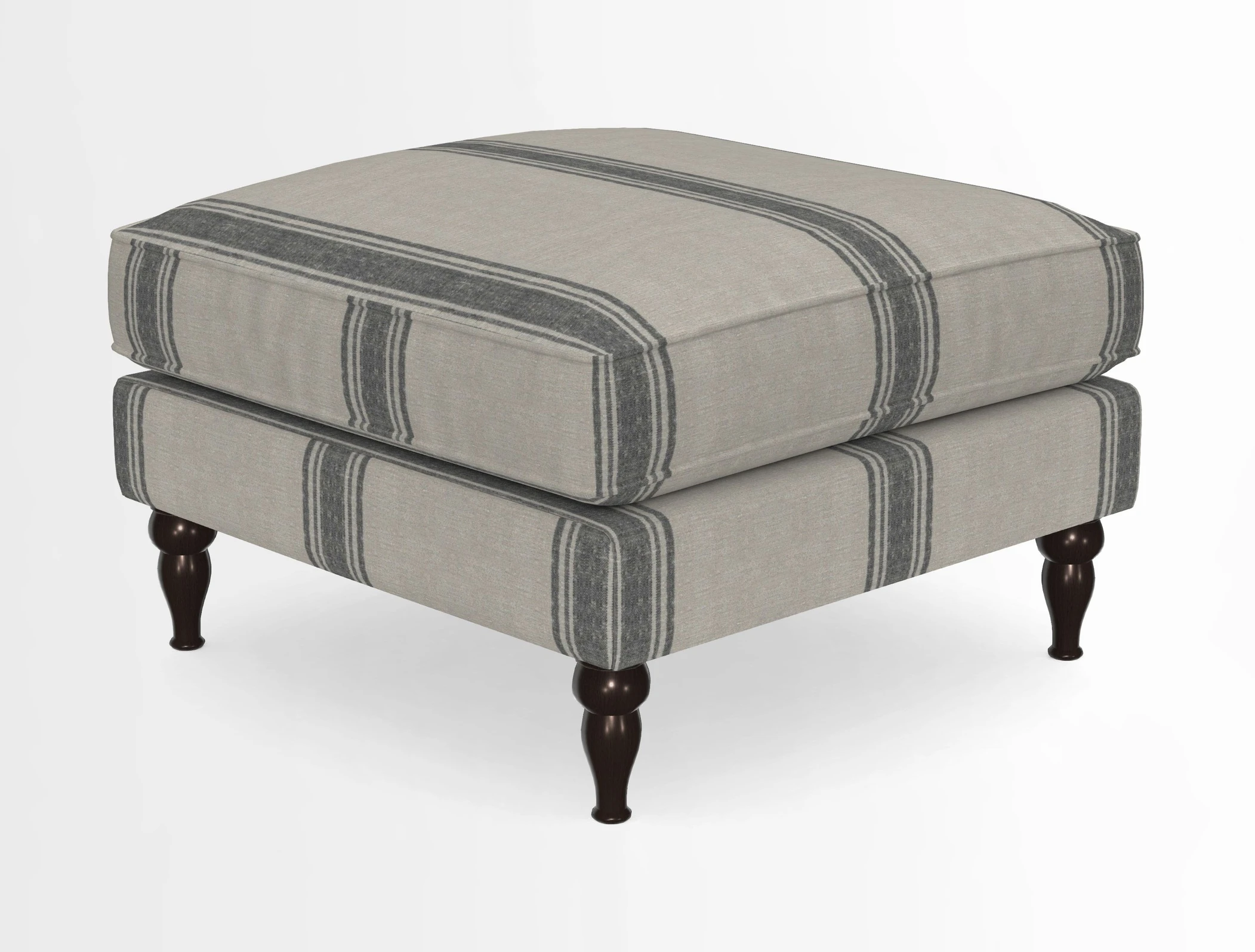Cooksbridge Standard Footstool in Two Tone Plain Biscuit