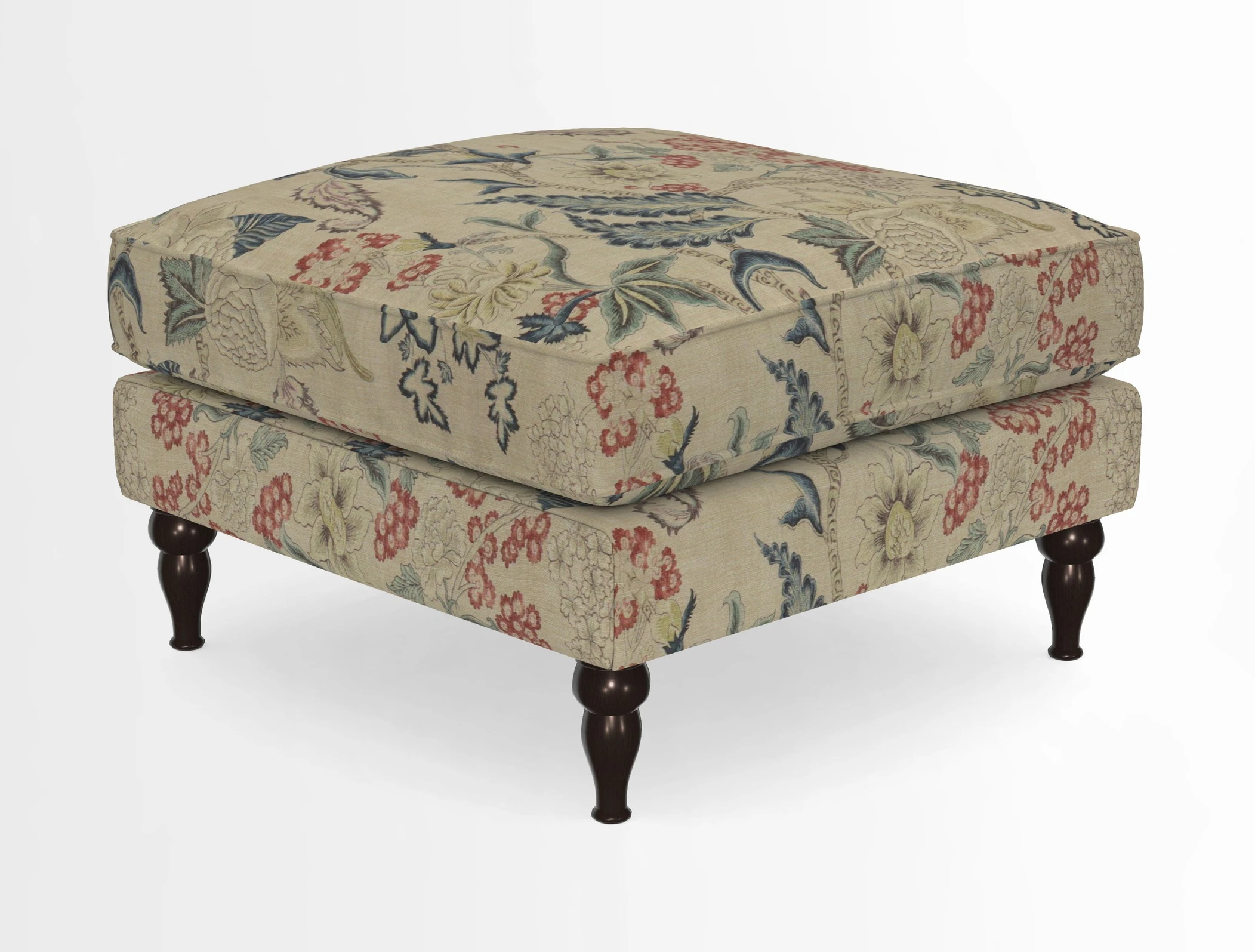 Cooksbridge Standard Footstool in Two Tone Plain Biscuit