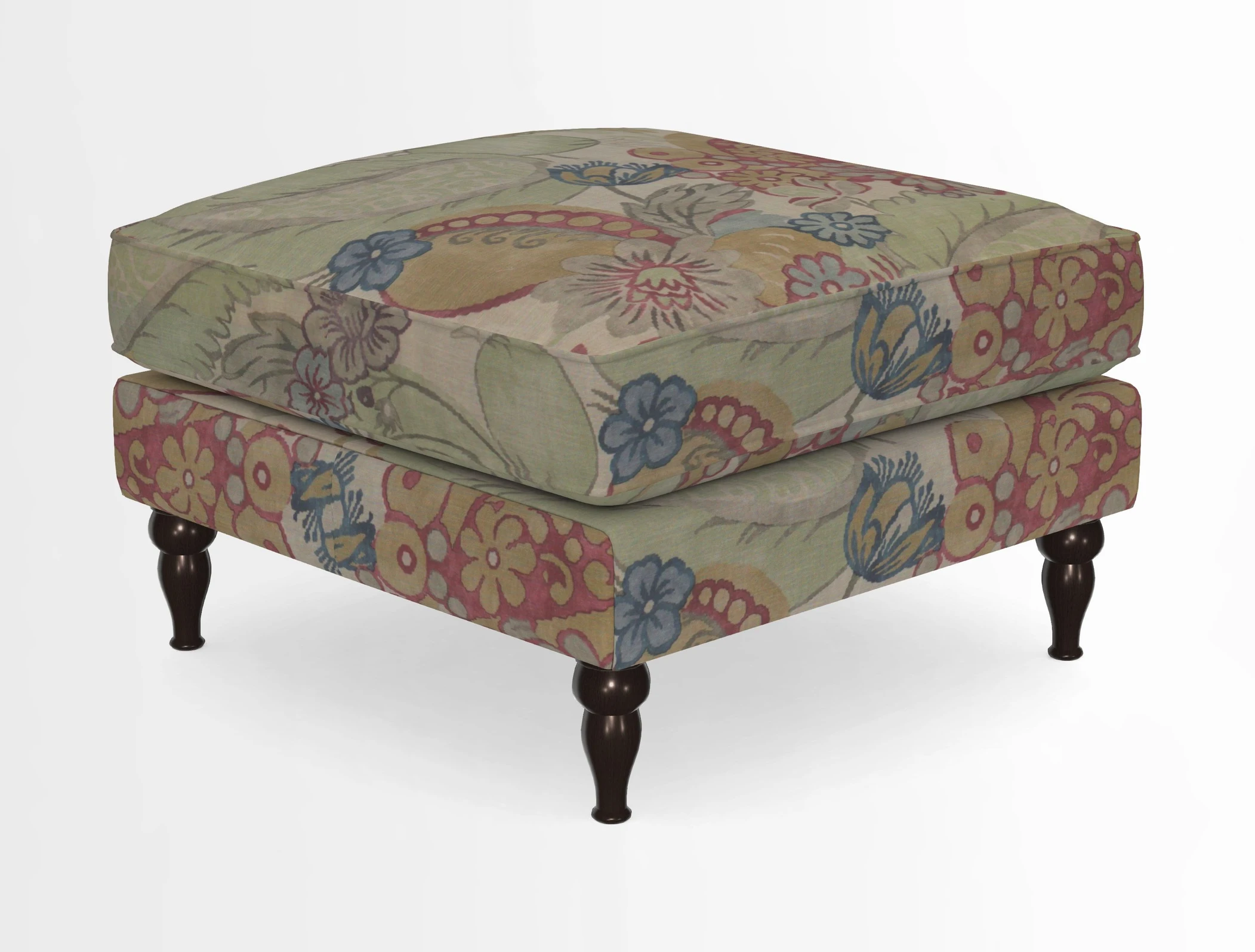 Cooksbridge Standard Footstool in Two Tone Plain Biscuit